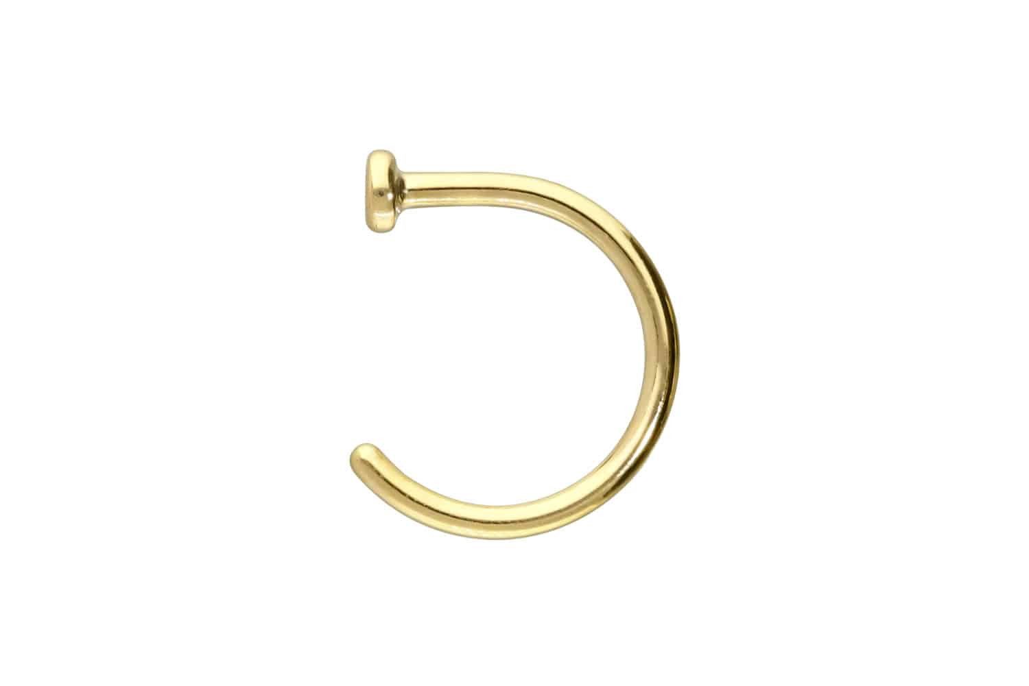 PIERCINGLINE Nasenpiercing 14/18 Karat Gold Nasenring offen PLATTE (Nasenst günstig online kaufen