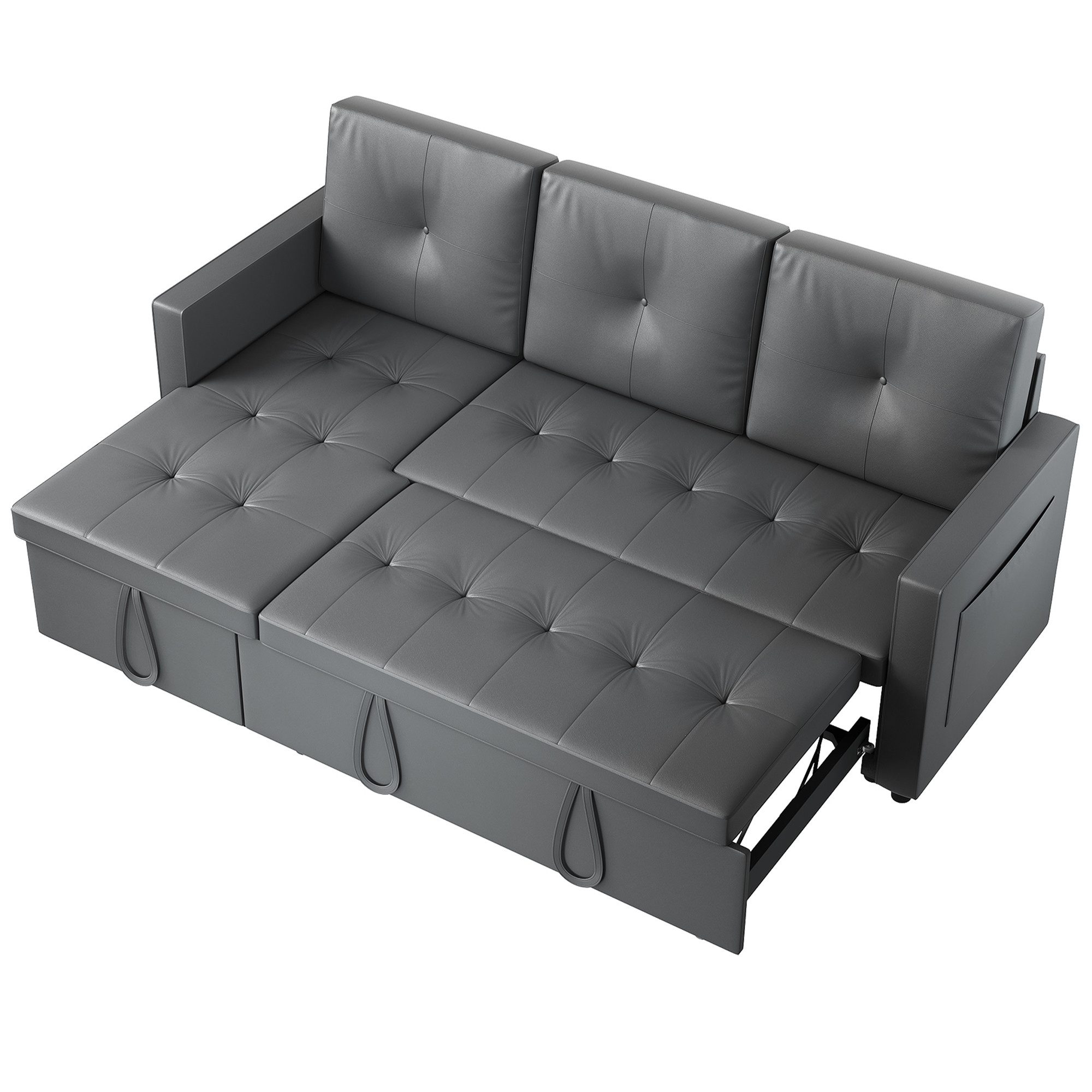 SONNI Schlafsofa Ecksofa, Schlafsofa mit Schlaffunktion, Multifunktionssofa, 203x130x88cm, 3 Sitzer Sofa