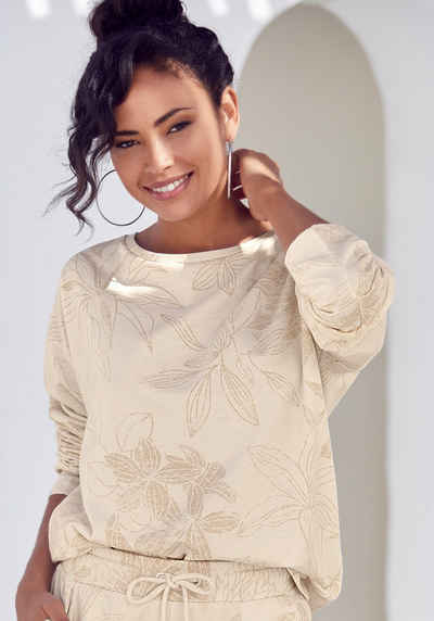 LASCANA Sweatshirt mit floralem Alloverdruck