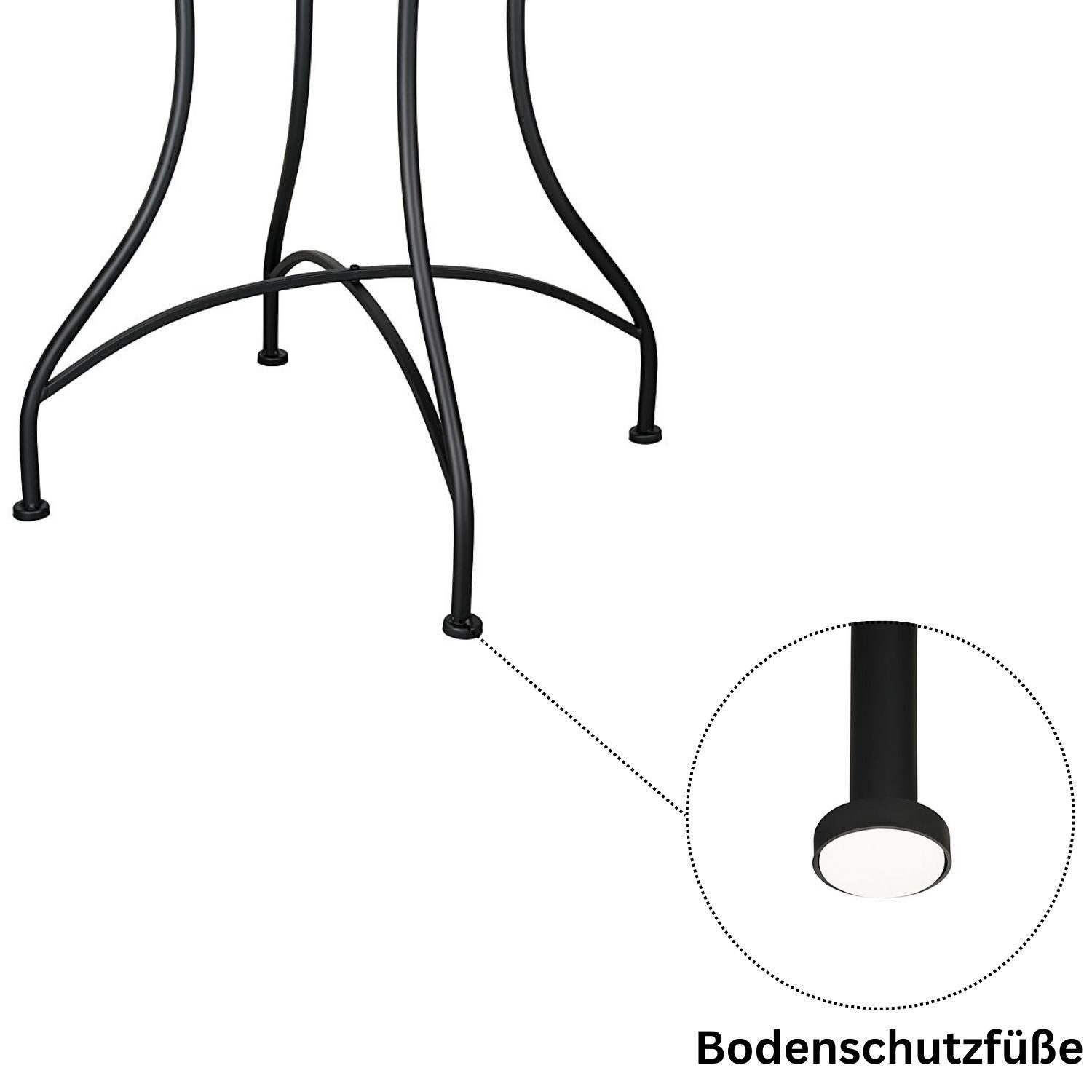 Mosaik-Meister Gartentisch Mosaik Gartentisch Metall 60 cm Mosaiktisch Balkontisch Bistrotisch, Nicht frostsicher