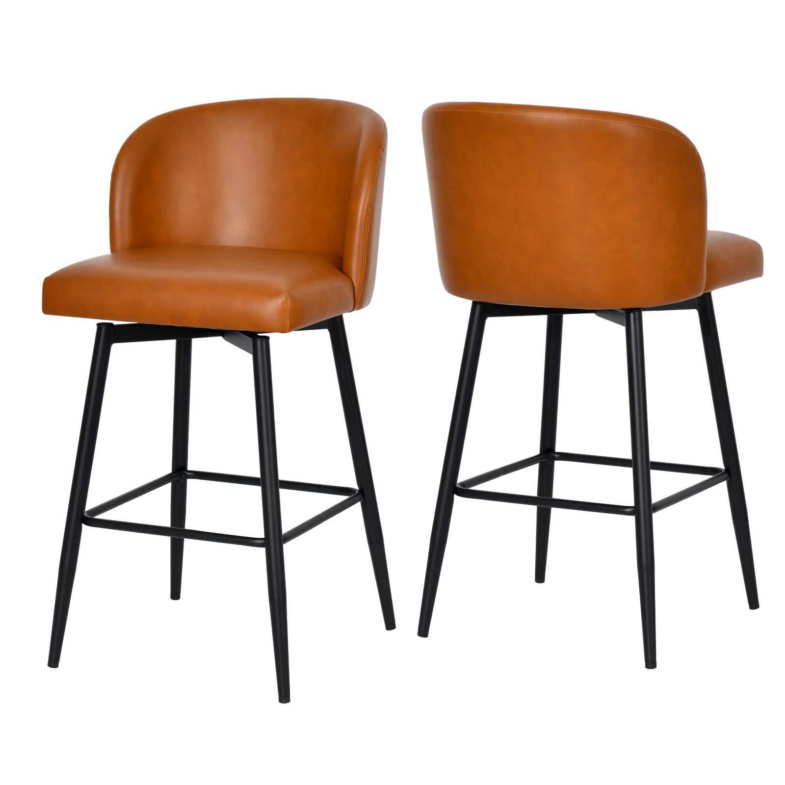 Duhome Barhocker (5489A1), 2er Set, 360° Drehbar, PU Leder günstig online kaufen