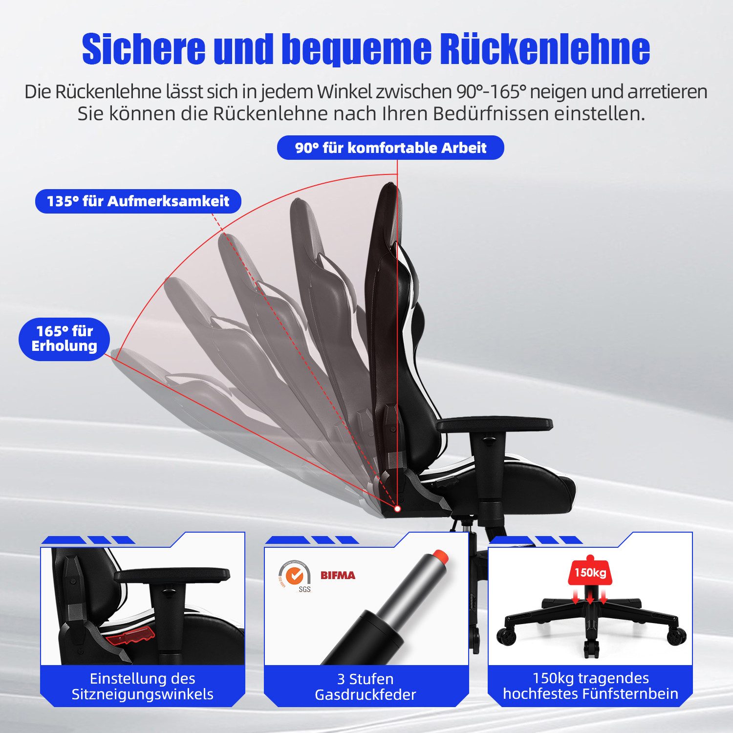 Homimaster Gaming-Stuhl Gaming Stuhl, Ergonomischer Bürostuhl,Gaming günstig online kaufen