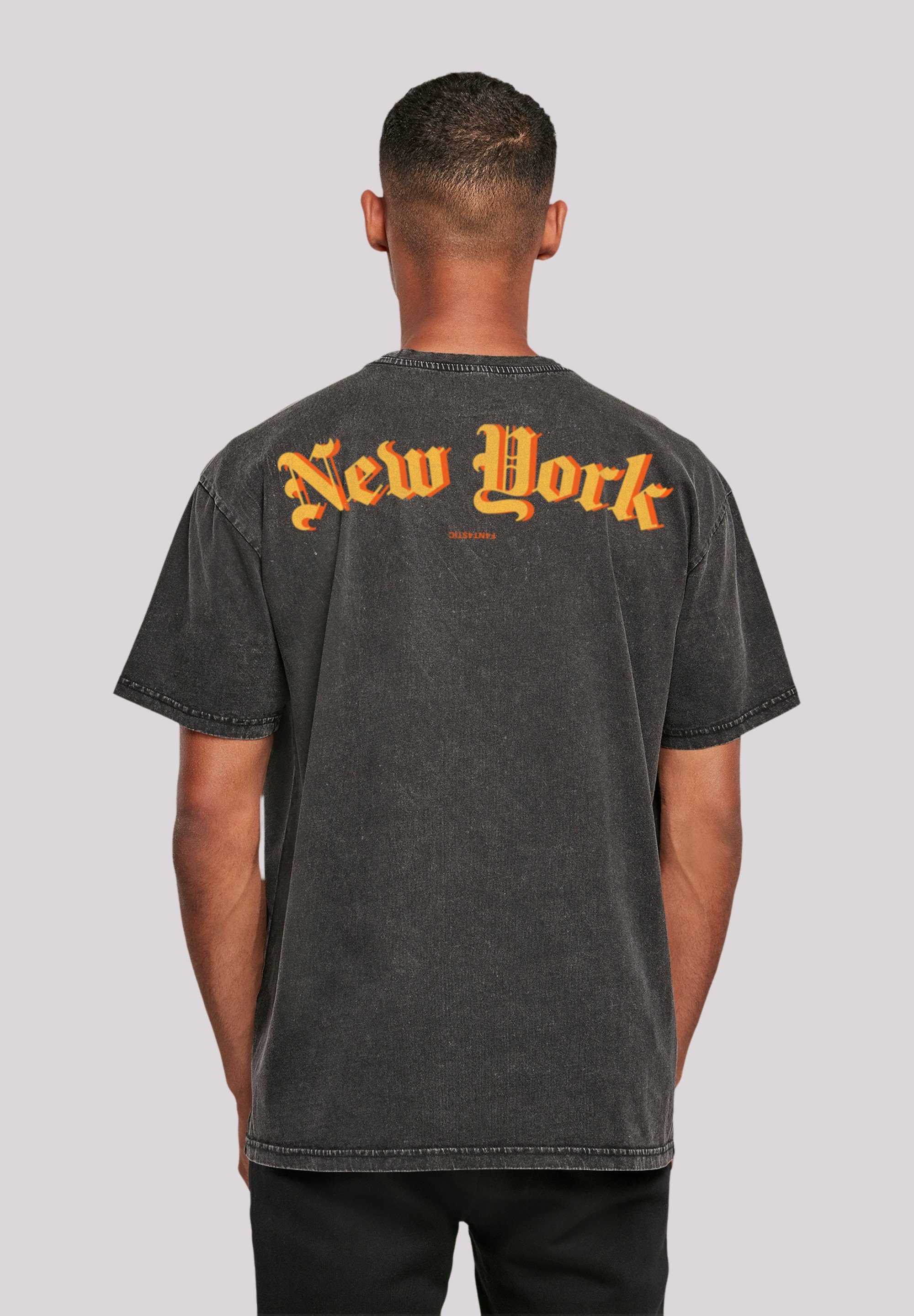 York T-Shirt F4NT4STIC schwarz Print New
