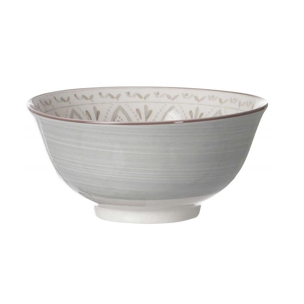 Ritzenhoff & Breker Müslischale Ritzenhoff & Breker Valencia grau Müslischale 15 cm, Porzellan, (1 Müslischale)