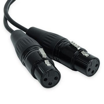 keepdrum YC025 Audio-Adapter 1x XLR-Buchse zu 2x XLR-Buchse, 25 cm, Splitter-Kabel