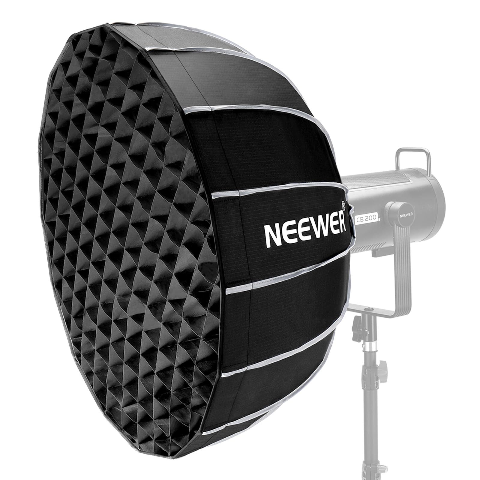 Neewer Softbox NS65U 65cm Softbox Parabolic Sechseck, schnell aufstellbar, Bowens Mount, mit Diffusoren/Gitter, für CB200B MS60B Aputure Godox