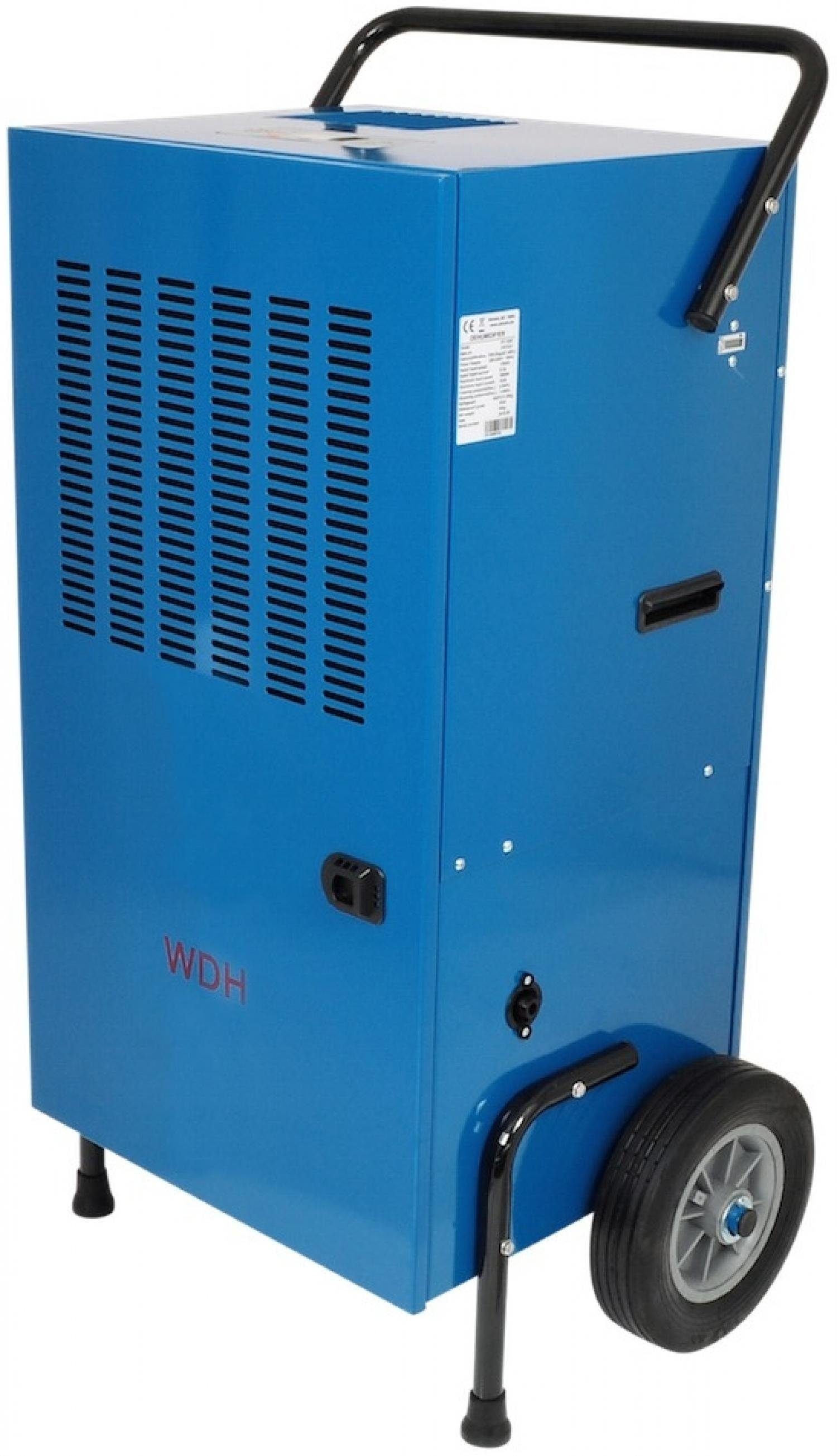 WDH Bautrockner WDH-1200HT, für 350 m³ Räume, Entfeuchtung 120 l/Tag, Durchschn. Leistungsaufnahme im Dauerbetrieb: 1.275W