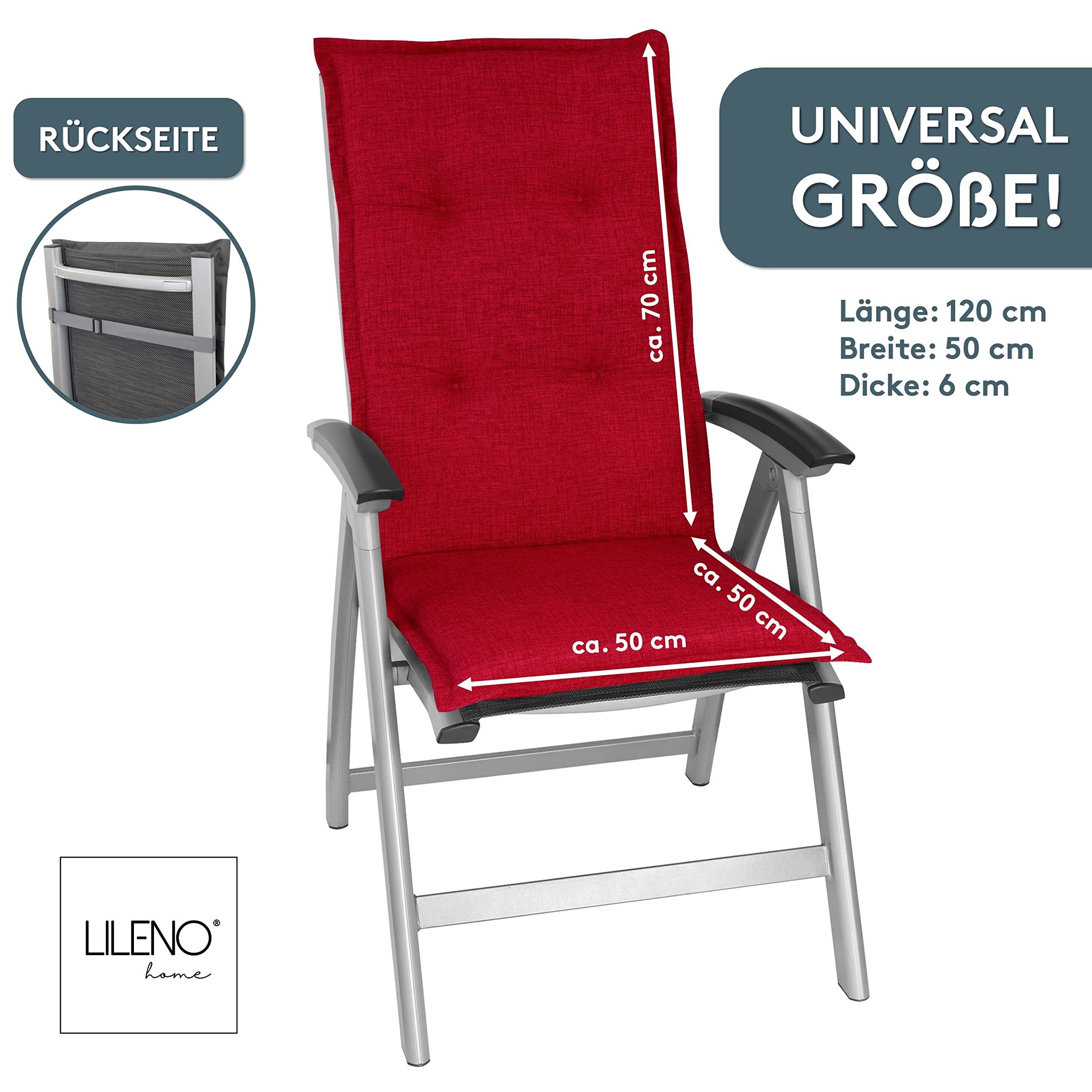 LILENO HOME Hochlehnerauflage Gartenstuhl Auflage, bequeme günstig online kaufen
