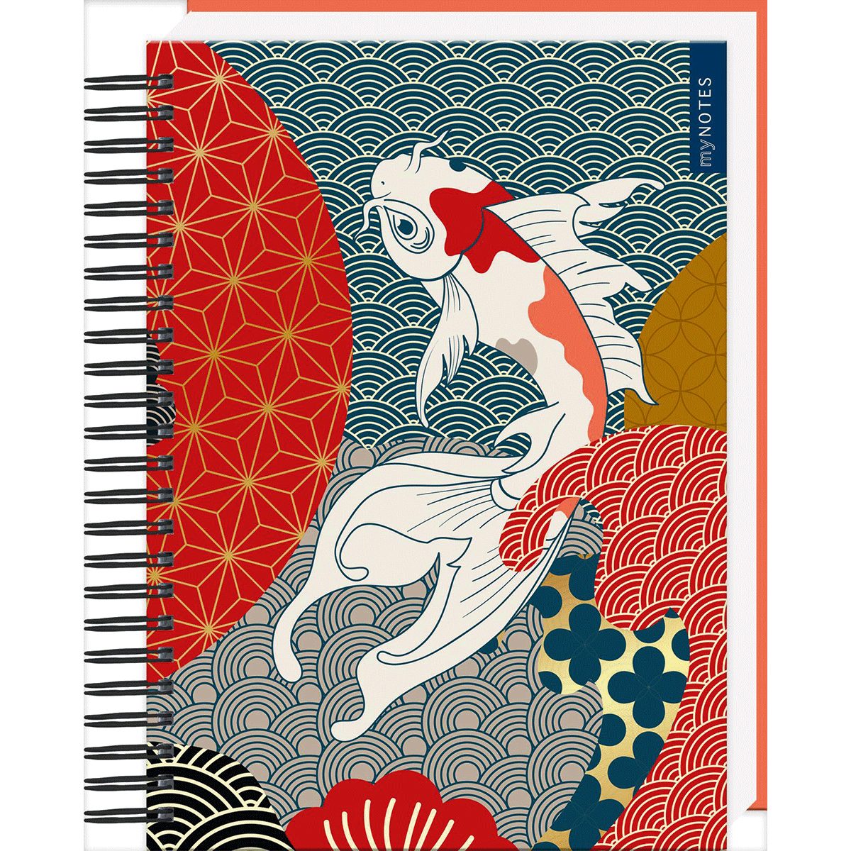 Ars Edition Notizbuch myNOTES Papeterie: Ringbuch Japan: Notizbuch mit Spirale, punktkari
