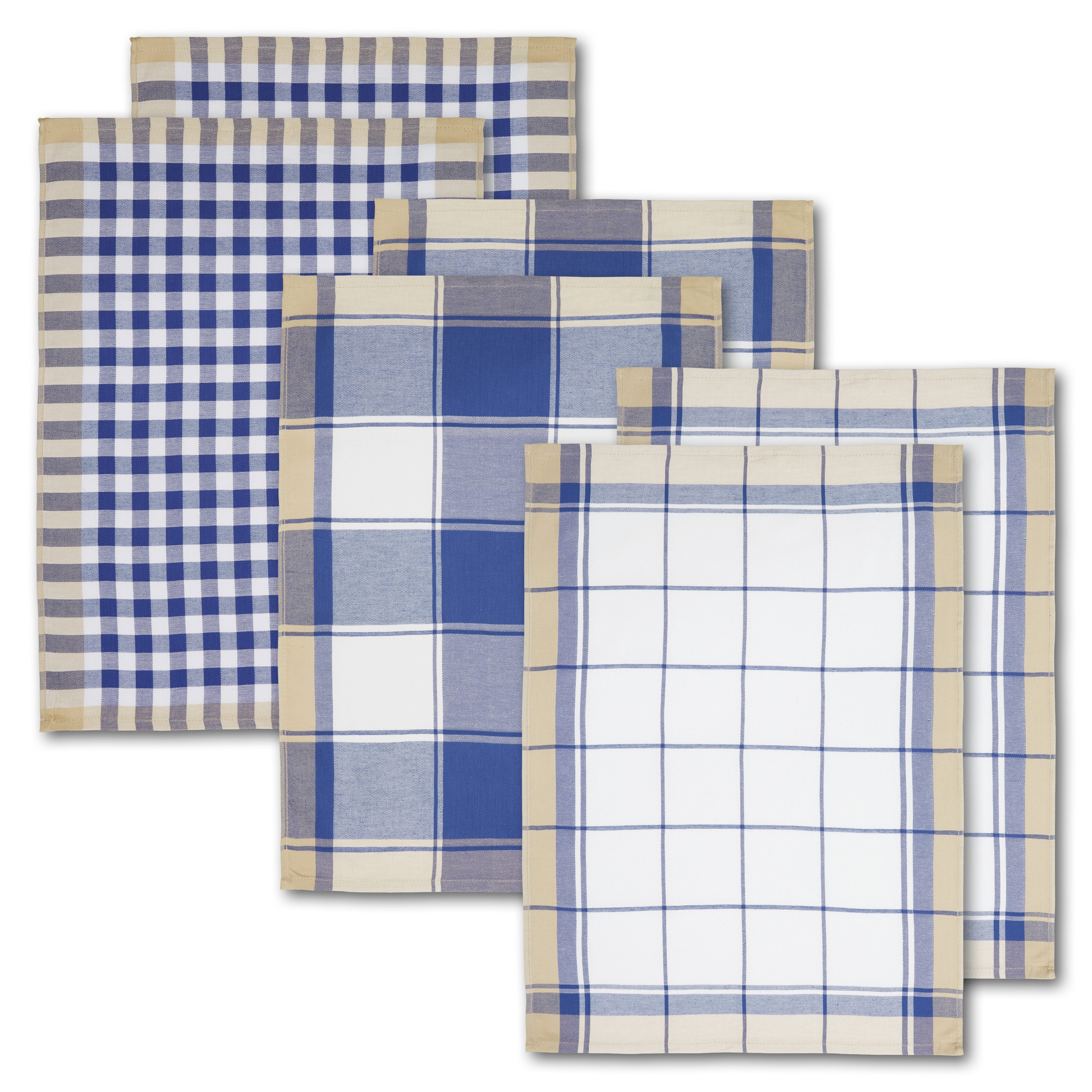 Dyckhoff Geschirrtuch KARO, Maße je Tuch ca. 50x70 cm, (Set, 6-tlg), mit dr günstig online kaufen