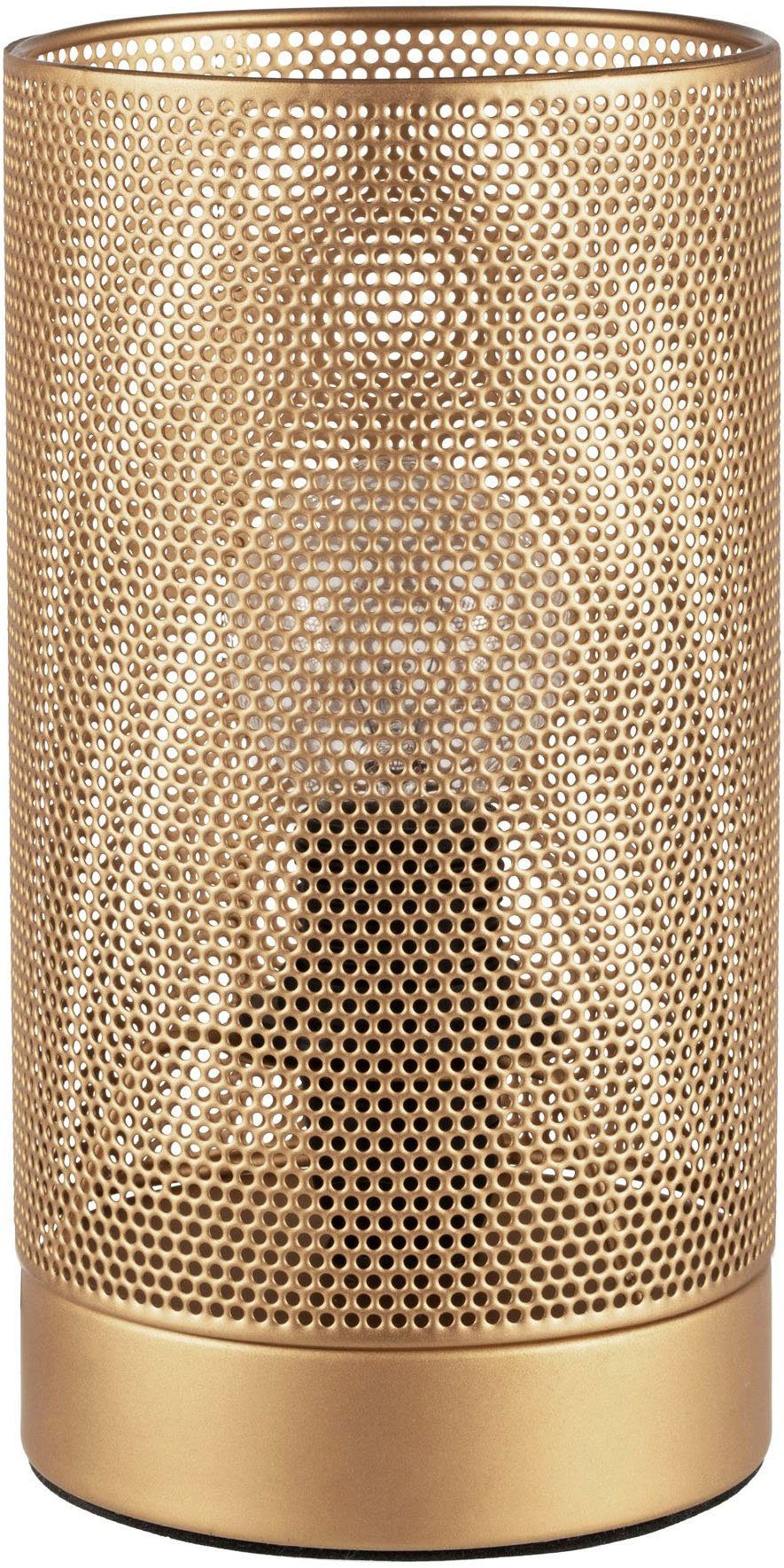 Pauleen Tischleuchte Golden Mesh, ohne Leuchtmittel, E14, Metall Gold