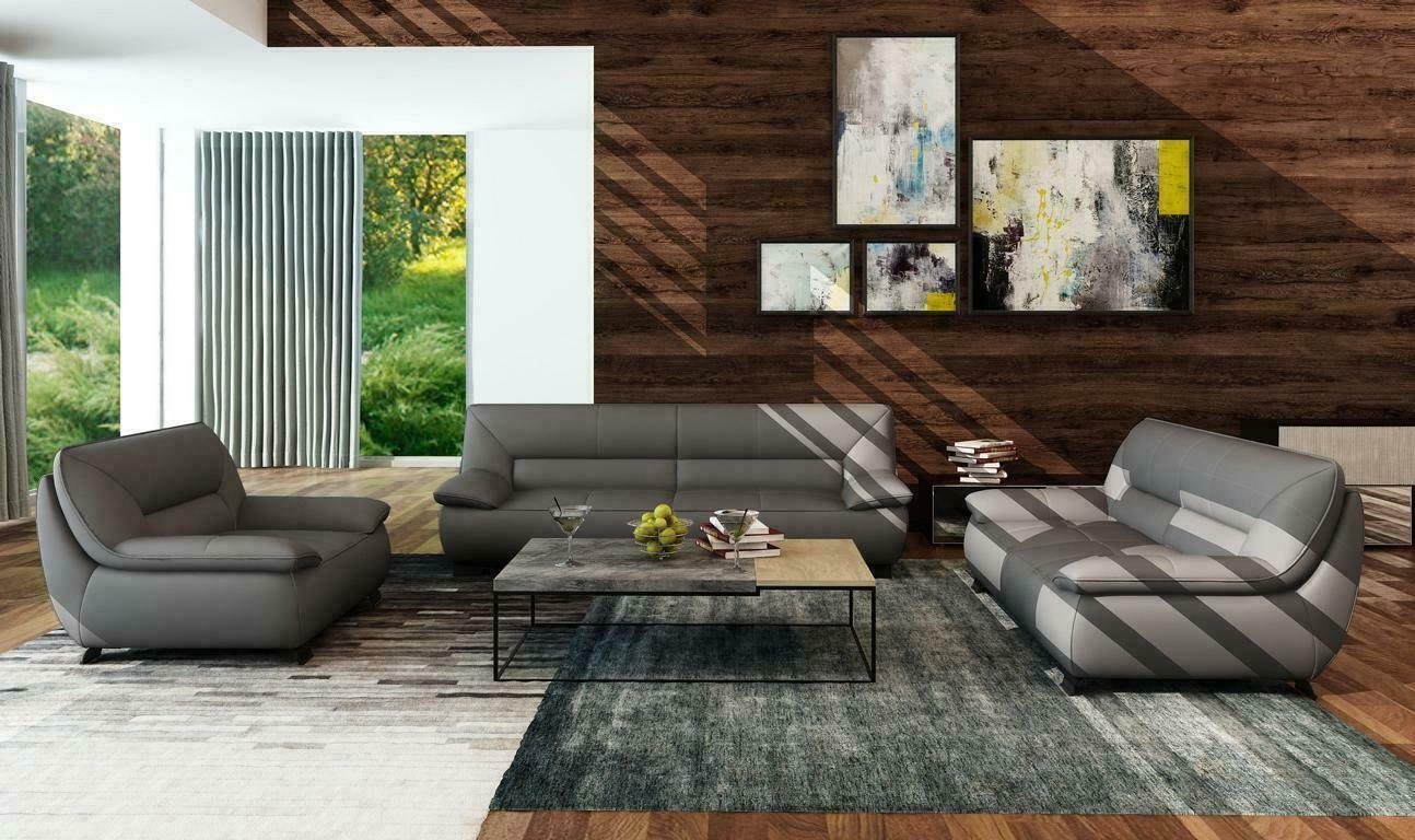 Couchen JVmoebel 3+2 Polster Europe in Couch Sofort, Made Sofa Garnitur Grau Sitz Sofas Sofa