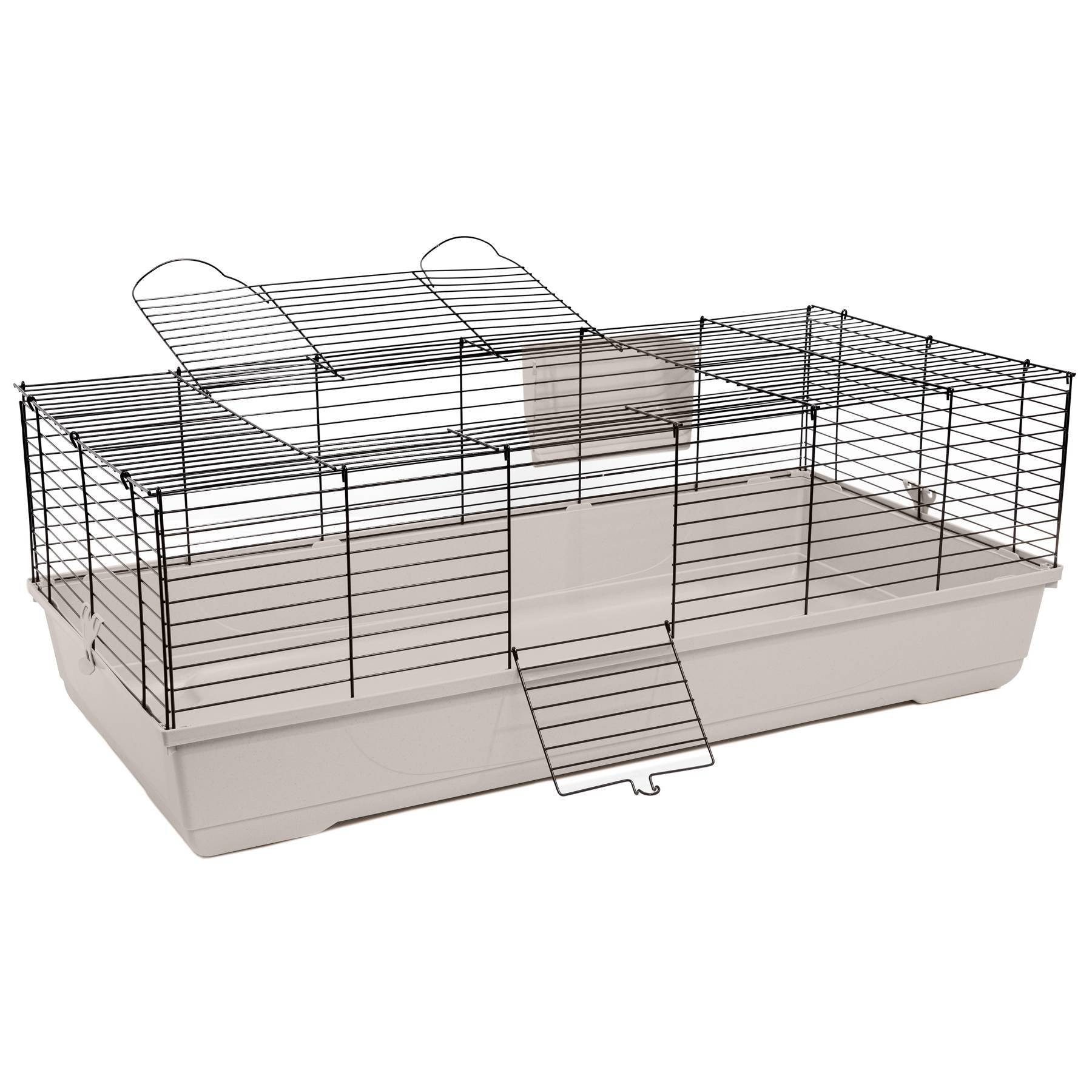 Kleintierkäfig Kaninchen- und Meerschweinchenheim Nagerkäfig COSMO 118 x 60 x 42 cm
