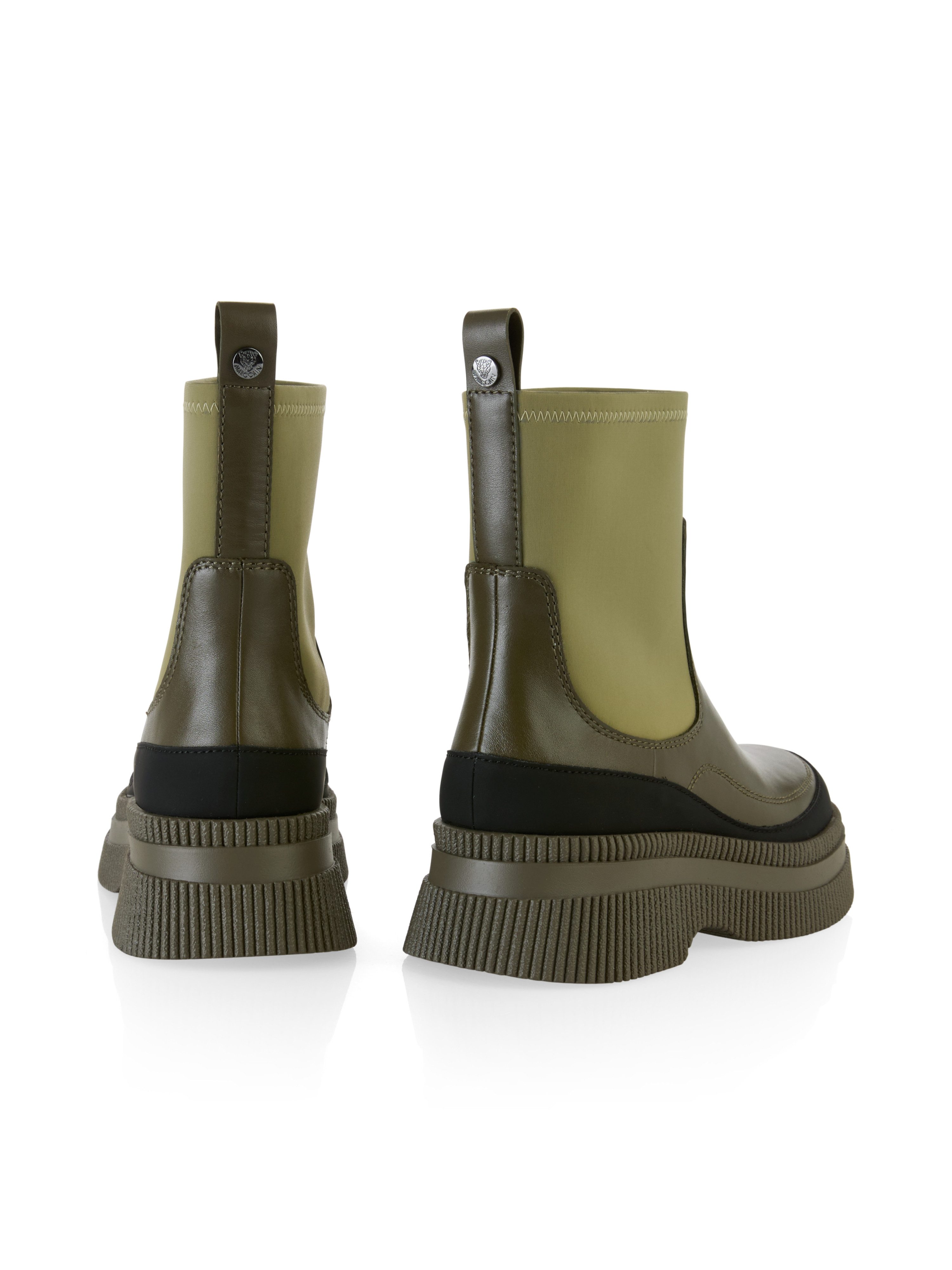 Marc Cain Schlupf-Stiefelette aus Materialmix Slipper günstig online kaufen