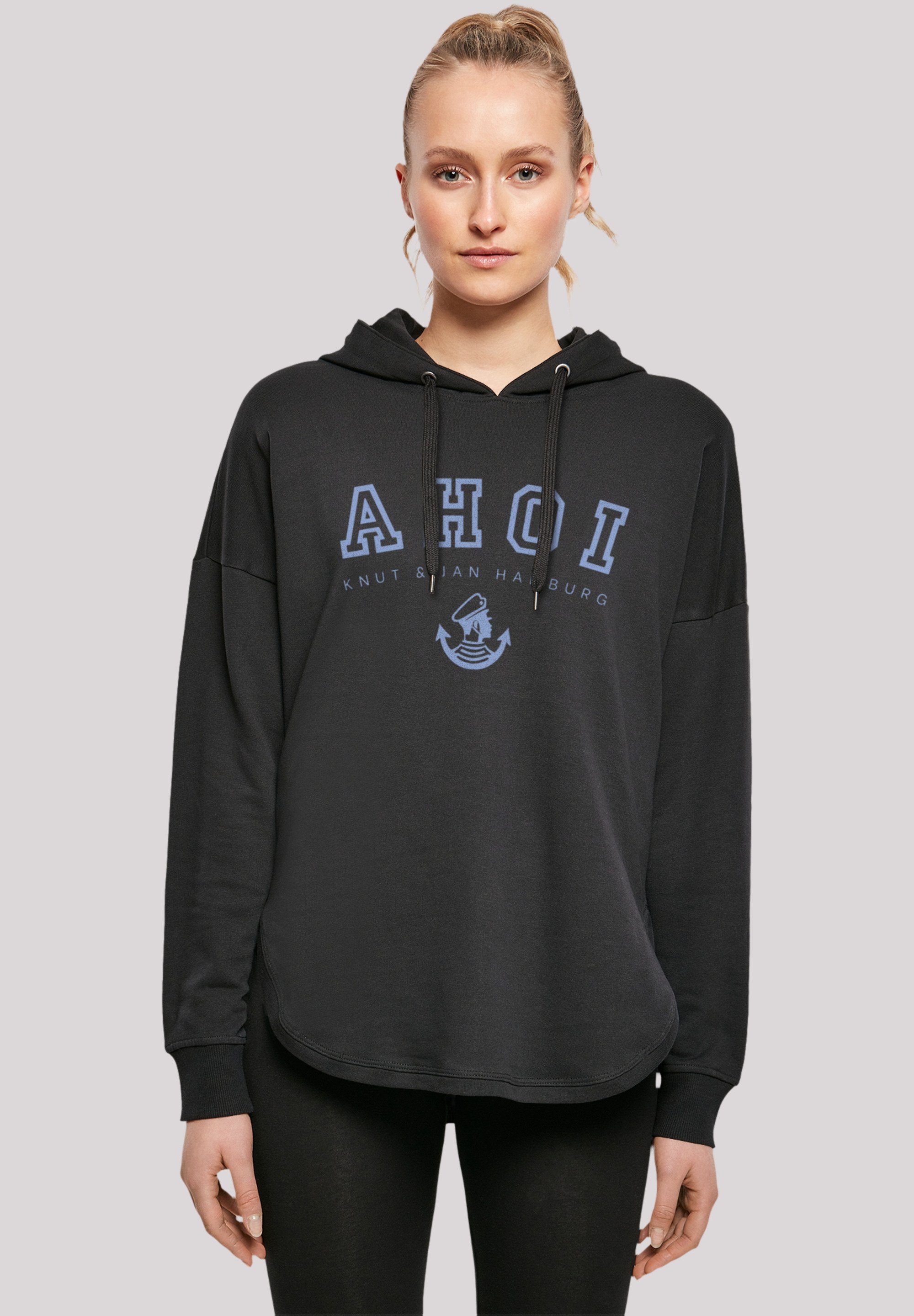 F4NT4STIC Kapuzenpullover Oversized Hoodie Print Jan & Hamburg Ahoi Knut schwarz