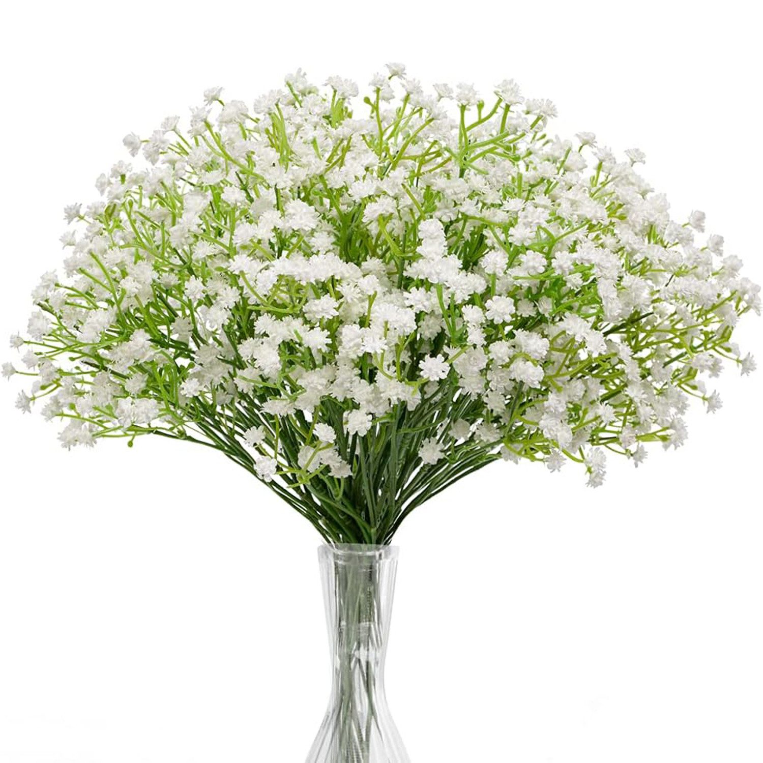 Kunstblume 10 Stück Künstliche Gefälschte Blumen Blumensträuße Pflanzen Pflanze Gypsophila, MODFU, Höhe 54 cm, Kunstpflanze Basteln Valentinstag Hochzeit Party Haus Hof Balkon Deko