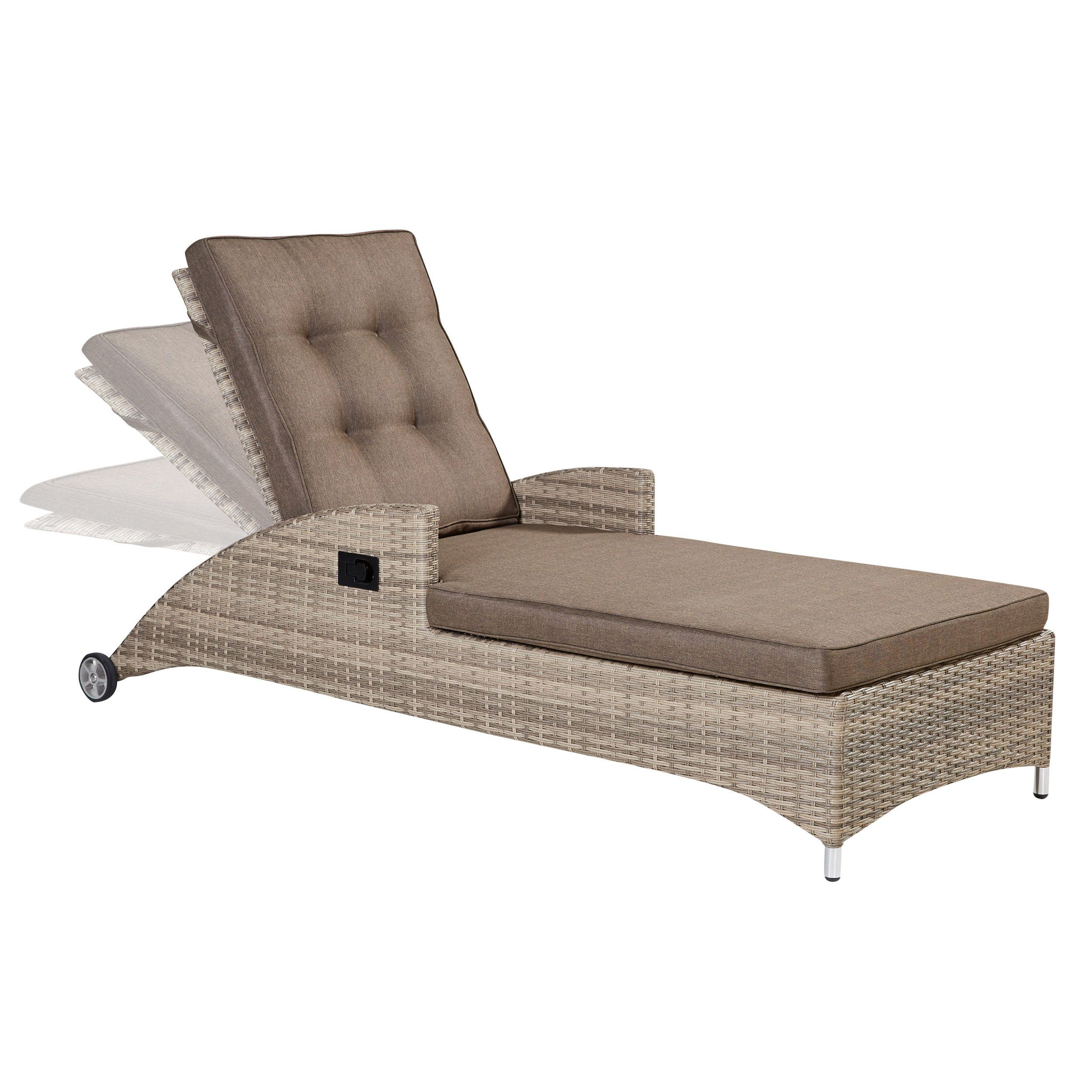 LC Garden Multifunktionsliege Sonnenliege Terrassenliege Turin Living natur