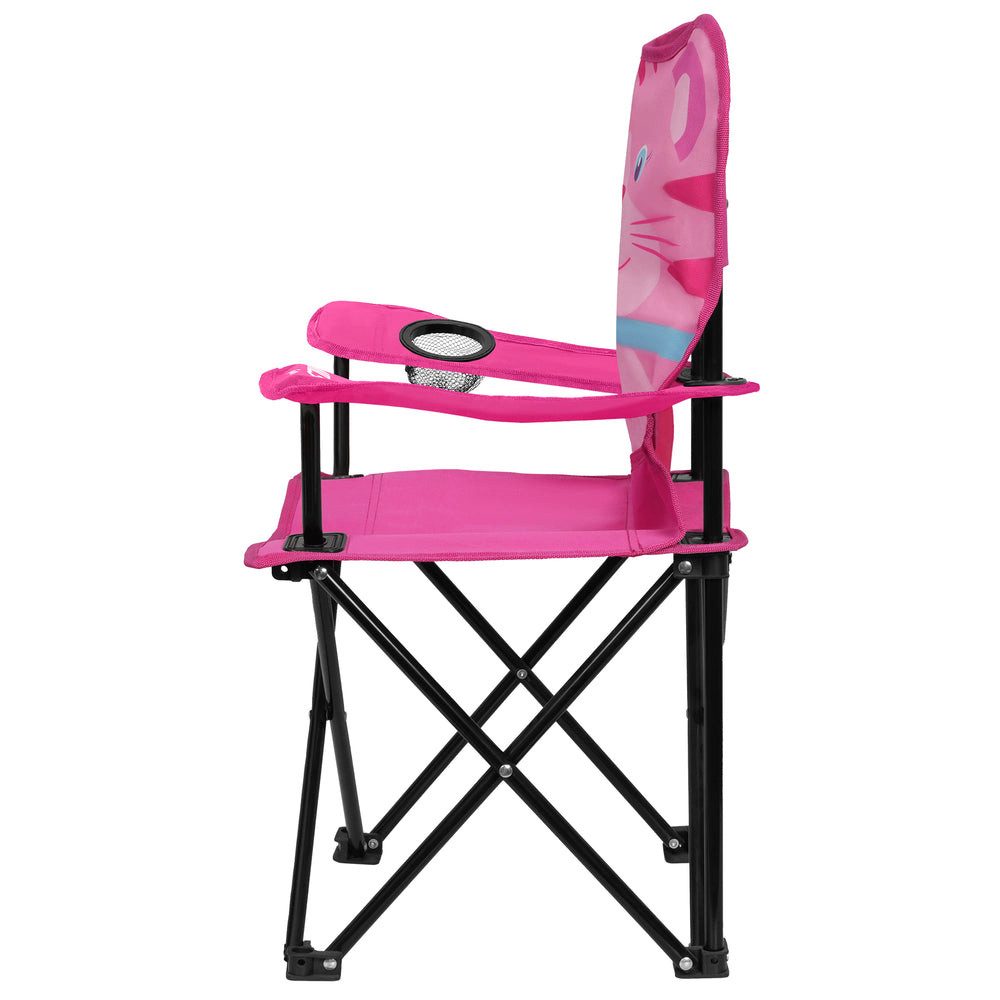 NILS FUN Campingstuhl Kinderstuhl Camping (Spar-Set, 1 St), In die Armlehne eingebaut, ideal für Flaschen oder Trinkbecher