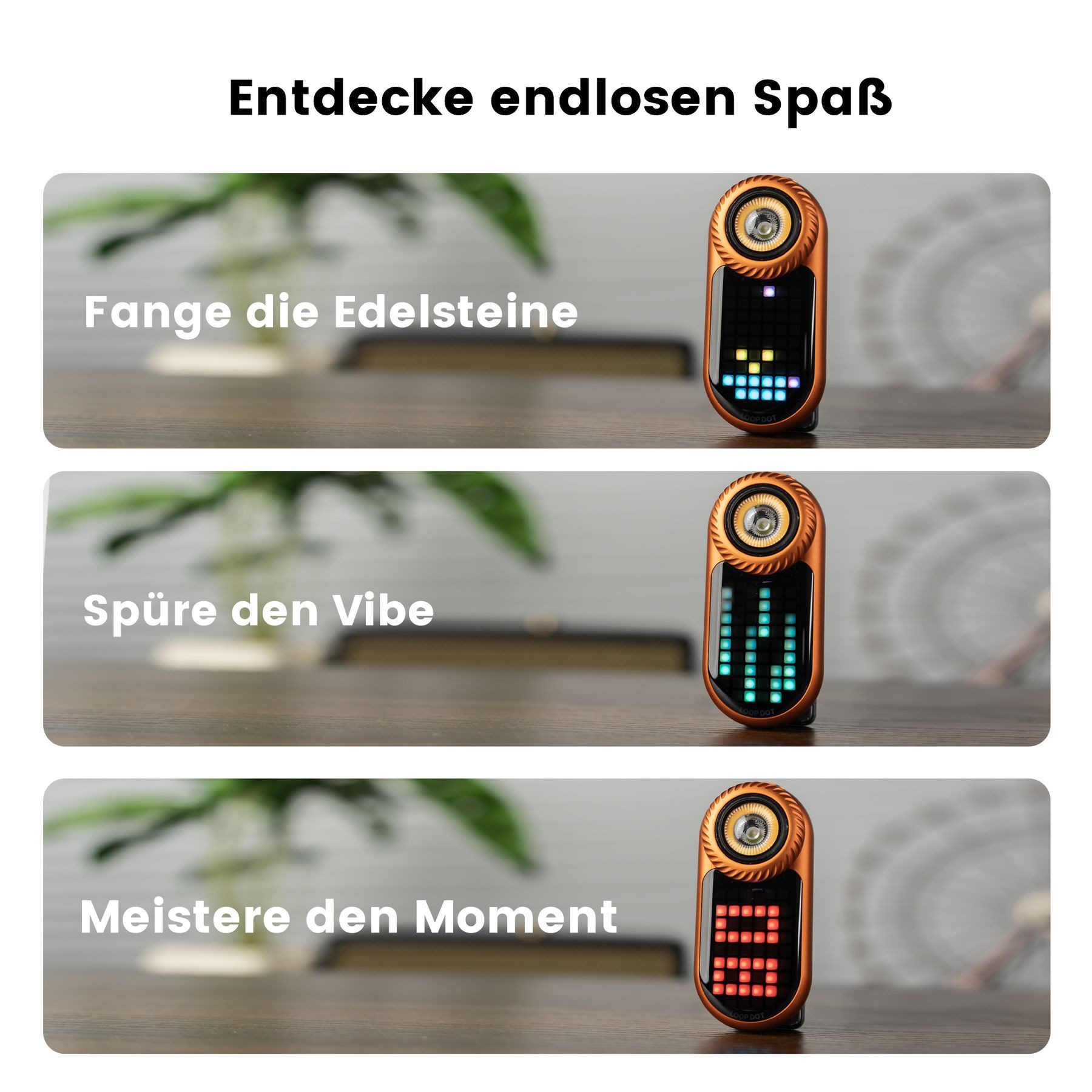 Loop Gear Taschenlampe LoopDot – Die erste Taschenlampe mit Pixel-Display und Spielspaß (1-St)