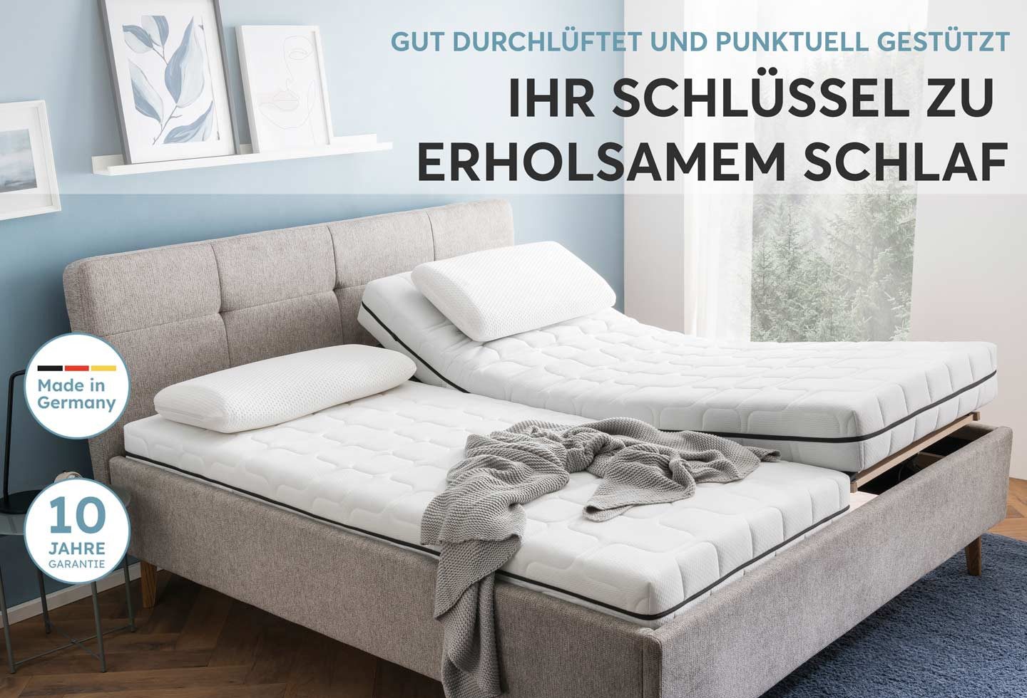 Federkernmatratze Ortho-SPRING PLUS, RAVENSBERGER Matratzen, 21 cm hoch, Ergonomisch, 7 Zonen, Made in Germany, Anti-Pilling Funktionsbezug