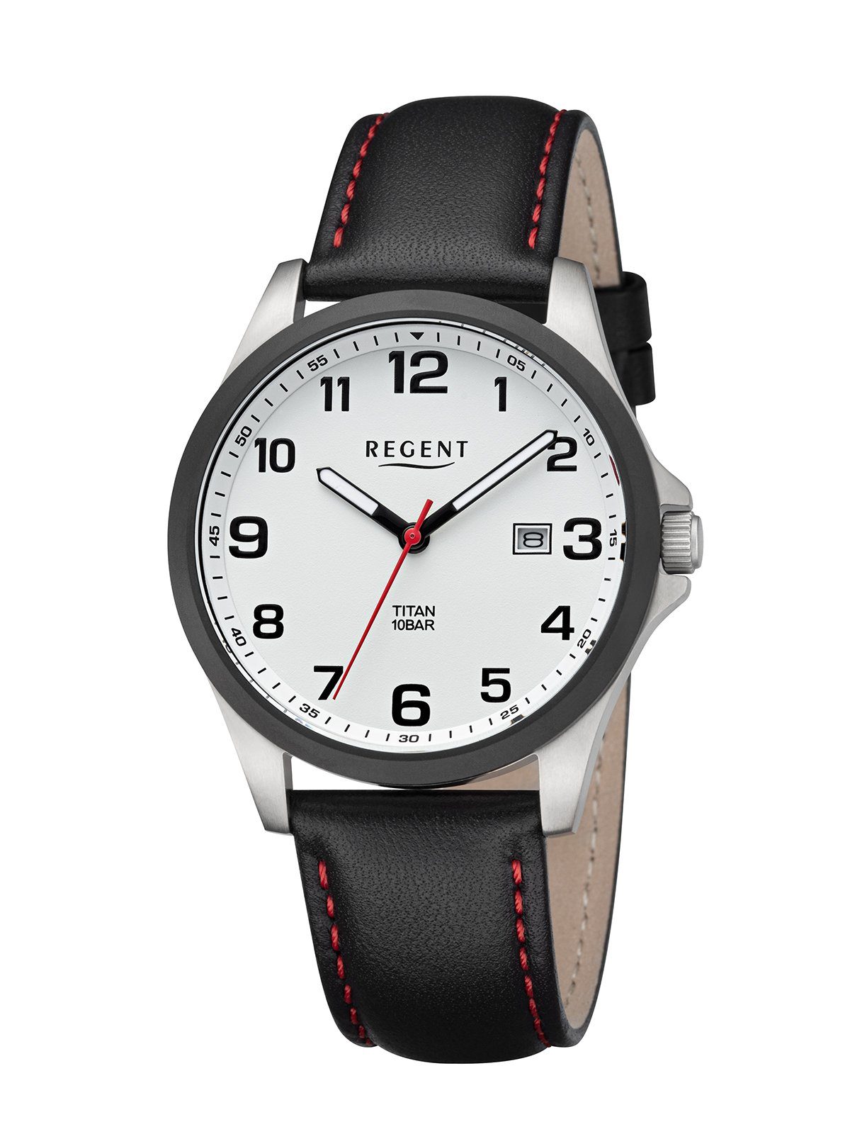 Regent Quarzuhr Herrenuhr Titan mit Leuchtzifferblatt günstig online kaufen