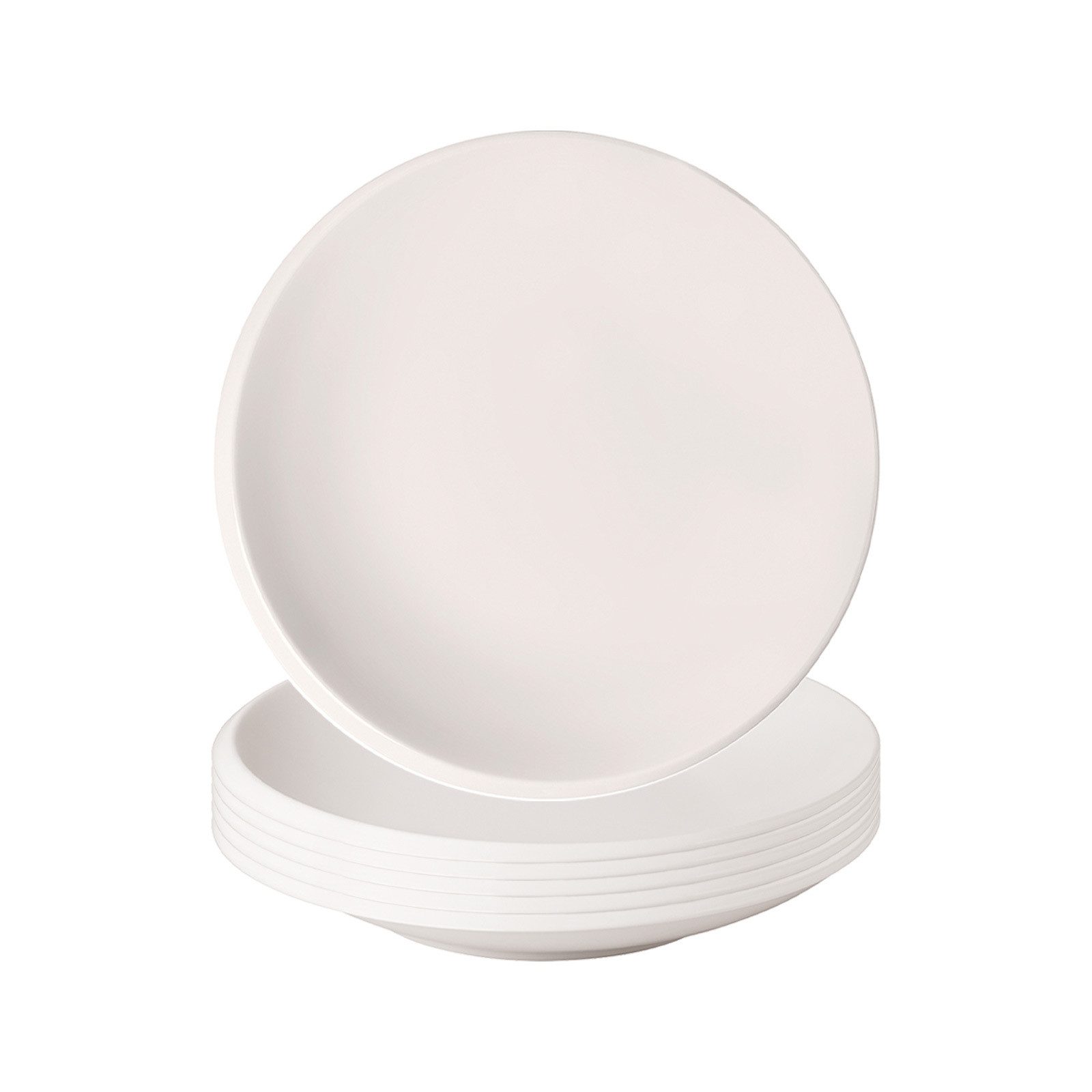 Villeroy & Boch Schale NewMoon Schalen flach ø 25 cm 6er Set, Porzellan, (6 Schalen, 6-tlg)