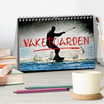 CALVENDO Wandkalender Wakeboarden (Tischkalender 2024 DIN A5 quer), CALVENDO Monatskalender
