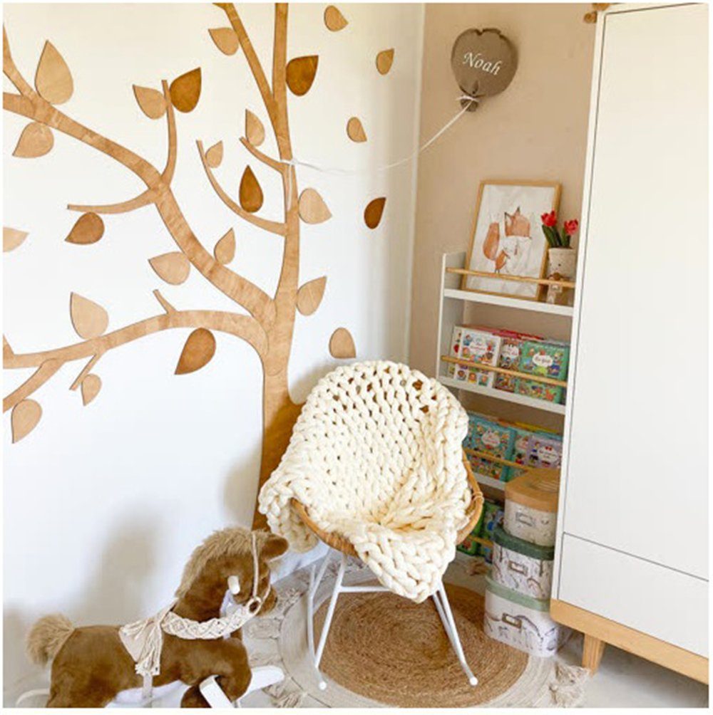 K&L Wall Art Holzbild Lebensbaum Kinderzimmer Boho Deko Baum des Lebens, (Holzposter mehrteilig), Holz Wandbild XXL