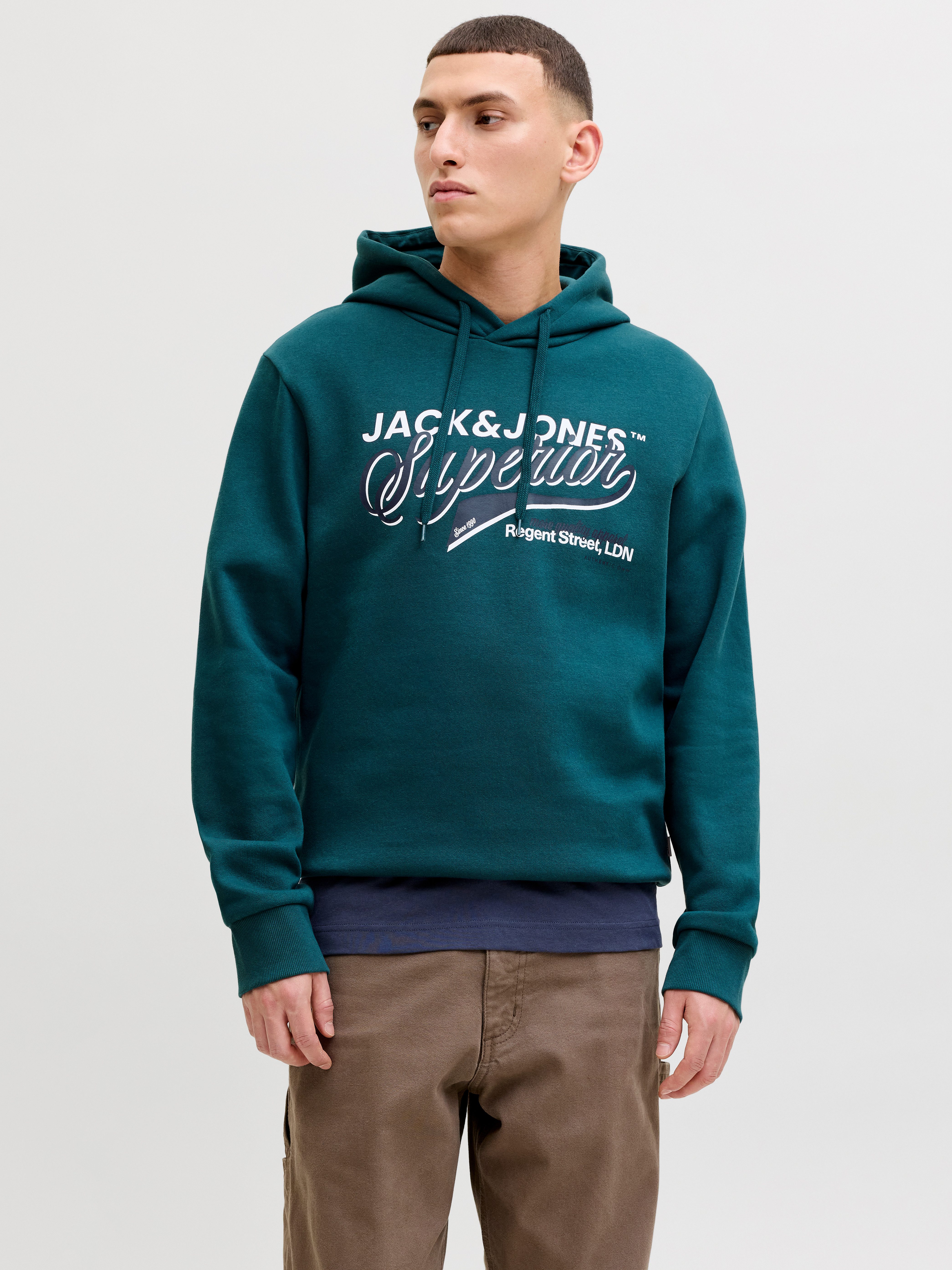 Jack & Jones Kapuzensweatshirt JJELOGO SWEAT HOOD 2 COL 25/26 NOOS mit styl günstig online kaufen