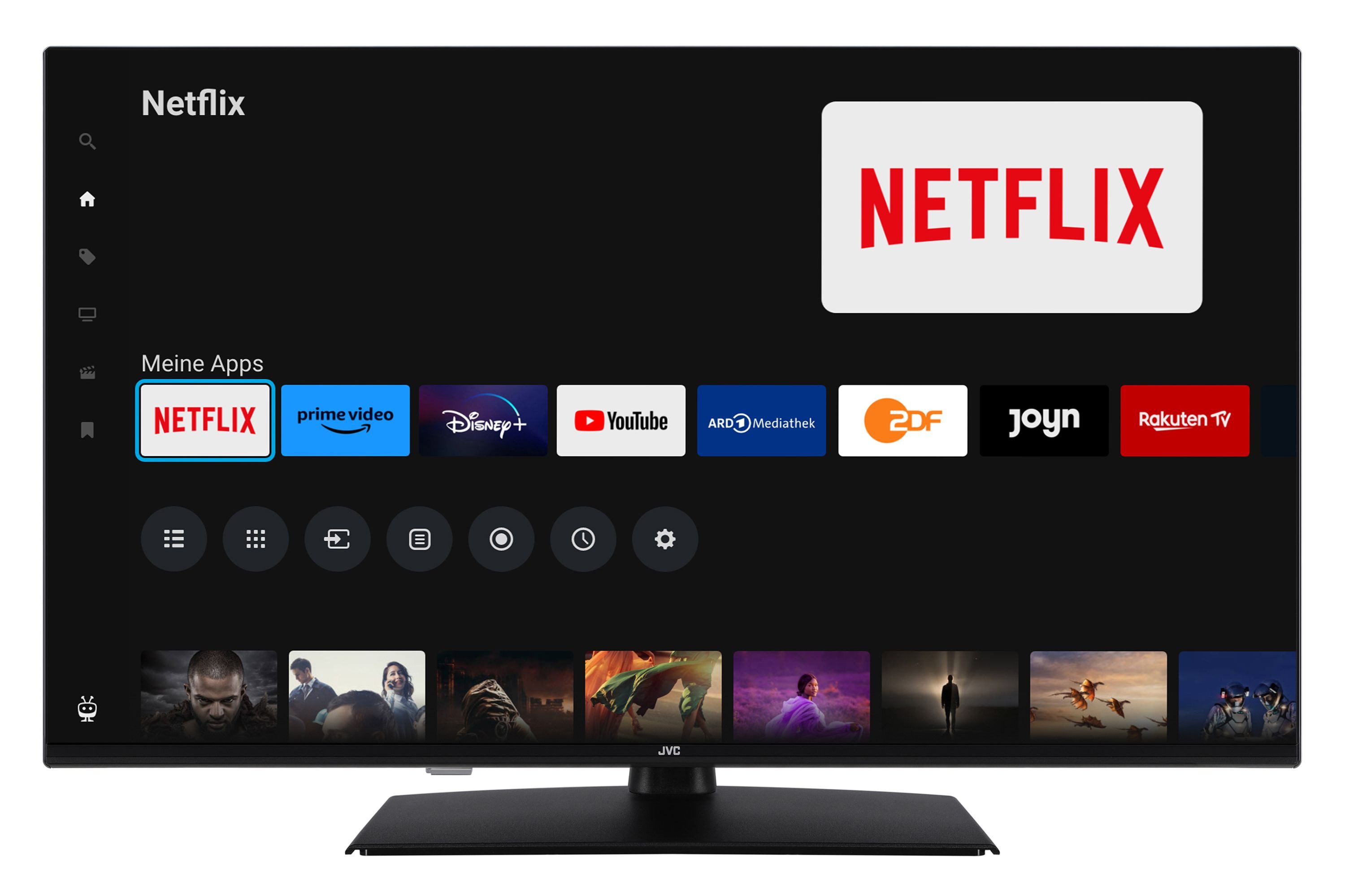 JVC LT-40VF5355 LCD-LED Fernseher (102 cm/40 Zoll, Full HD, Smart TV powered by TiVo, TiVo Smart TV, HDR, Triple-Tuner, 6 Monate HD)