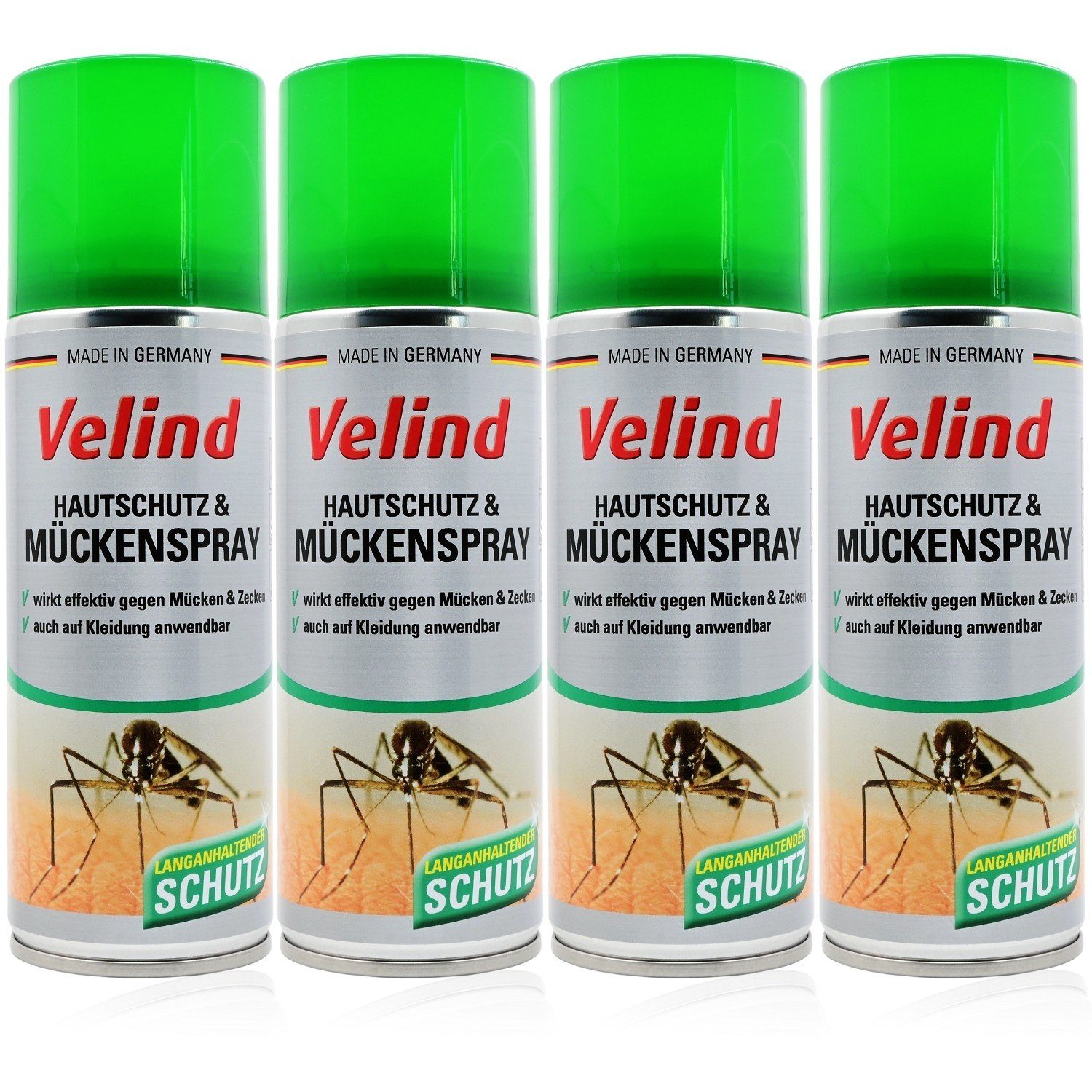 Set, Hautschutz Spar-Set Aerosol und Mückenspray, Velind Insektenspray 4x200 VELIND GmbH ml