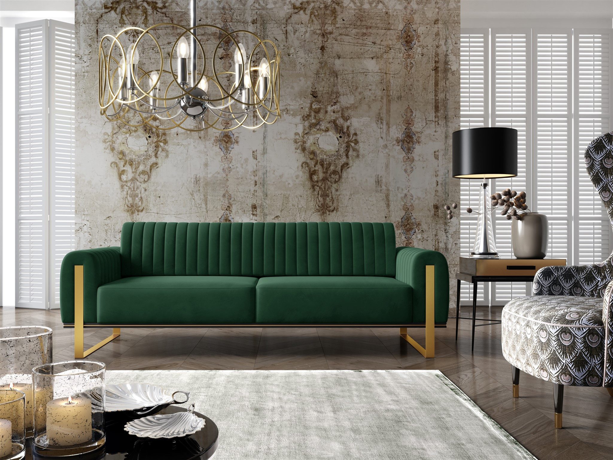 Fun Möbel 3-Sitzer Sofa Designersofa VALERIE günstig online kaufen
