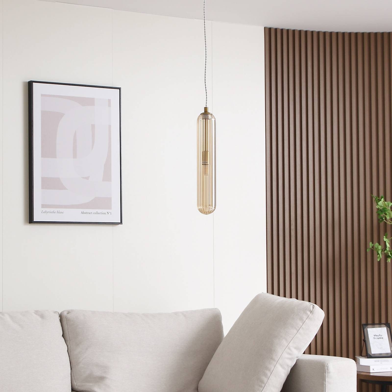 Lucande Hängeleuchte Freylin, Glas Creme IP20, 1 x 8 W LED