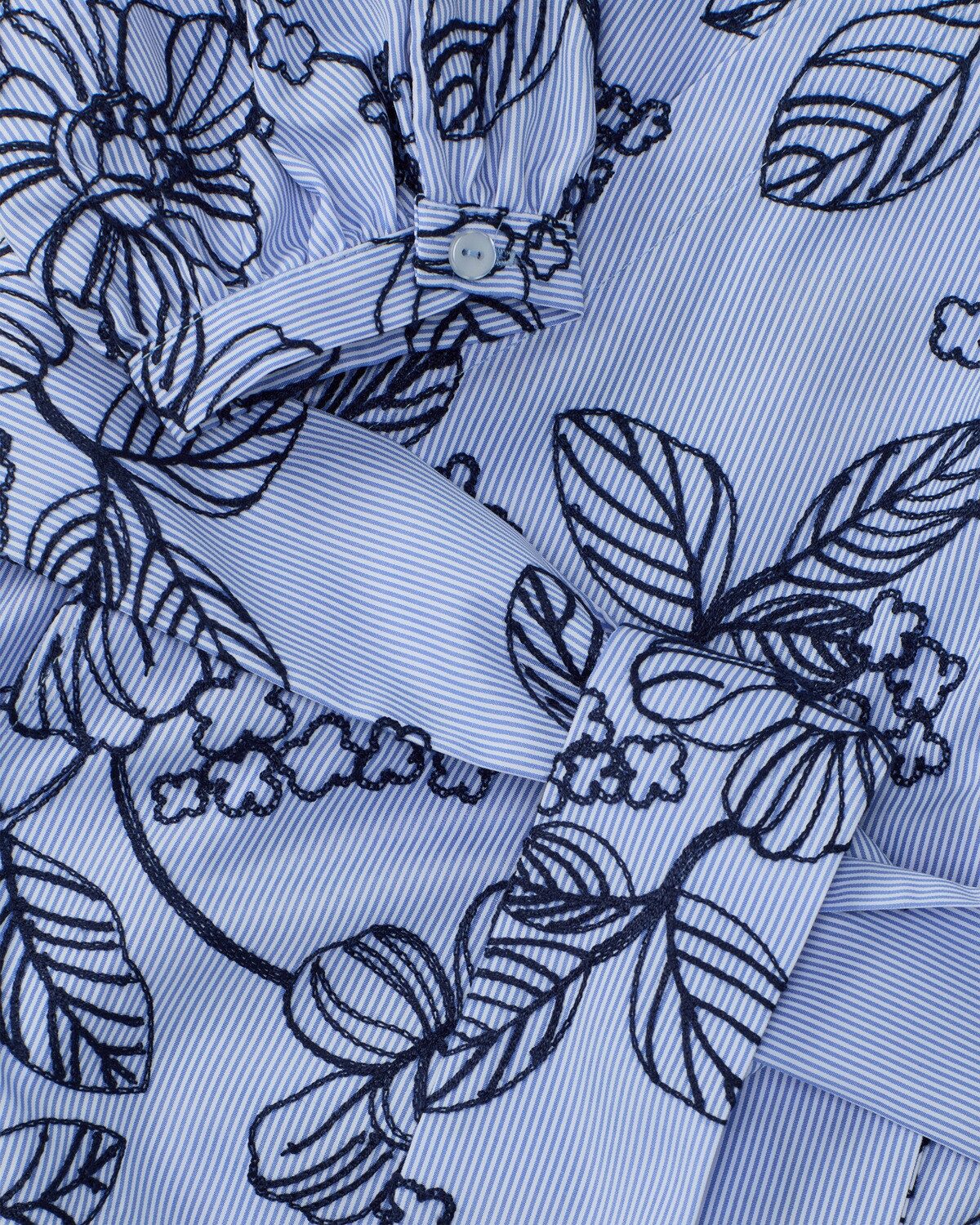 White Label Wickelkleid Wickelkleid mit Blumenstickerei