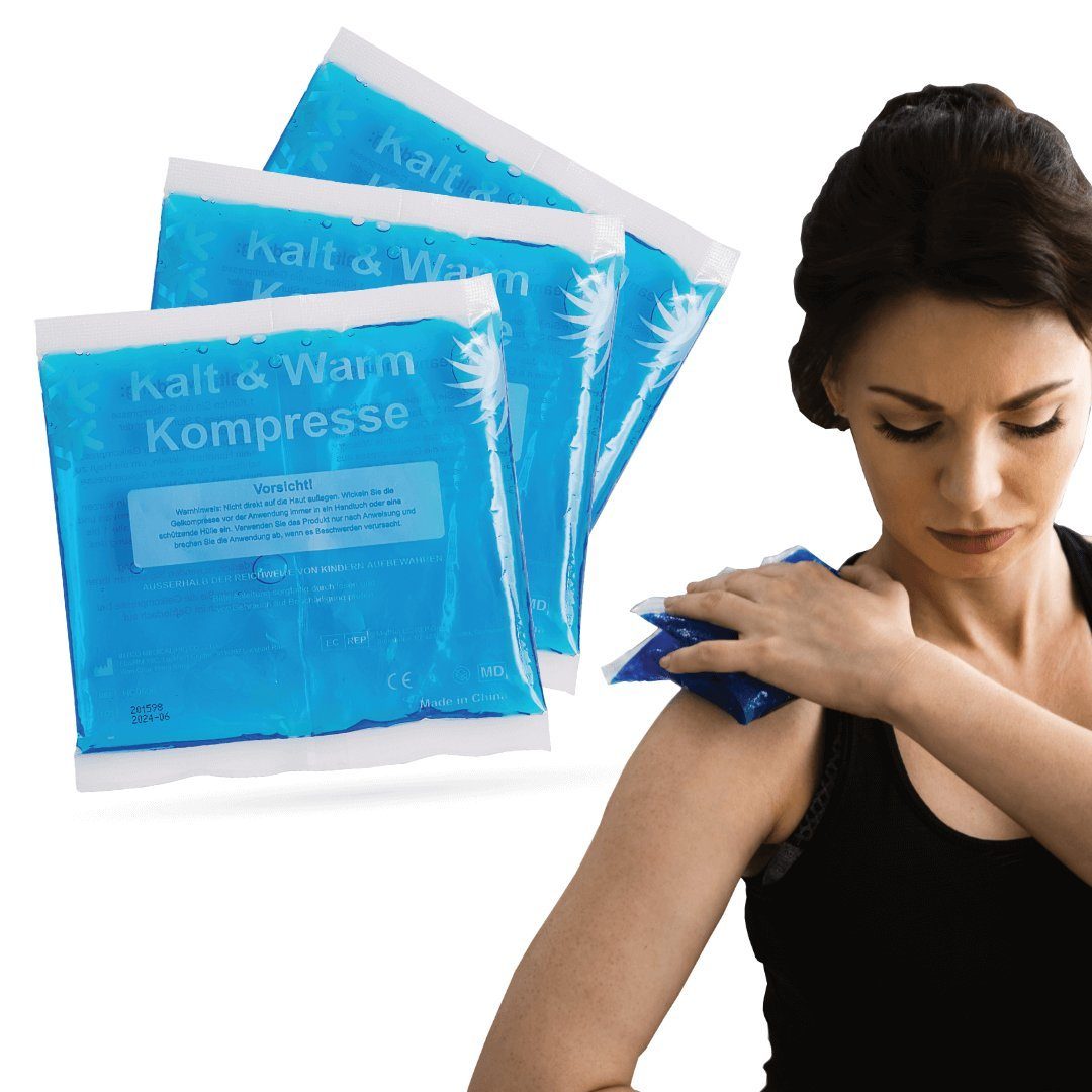 IEA Medical Kalt-Warm-Kompresse 13x14 Kühlpacks für Prellungen Insektenstiche und anderen Verletzungen, Komplettset, Set, Kühlakku, Kühlpack, Kühlakku Gel, Kühlpad, Kühlkissen Gel, Coolpacks