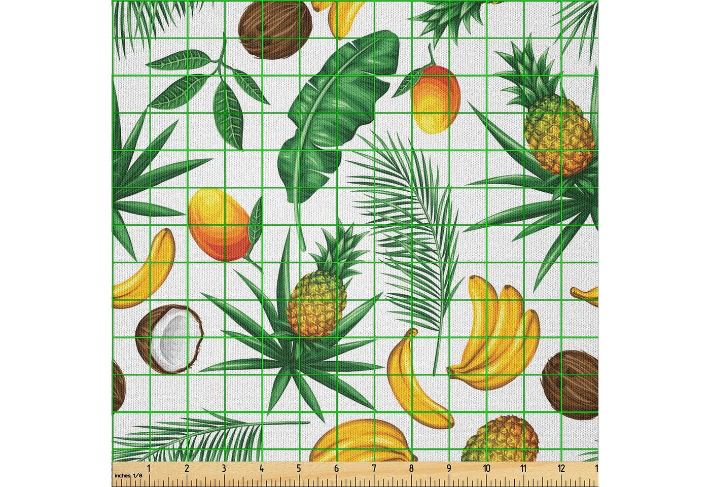 Thumbnail - Abakuhaus Stoff DIY Bastler Stoff für Dekorationszwecke, Bananenblatt Coconut Ananas
