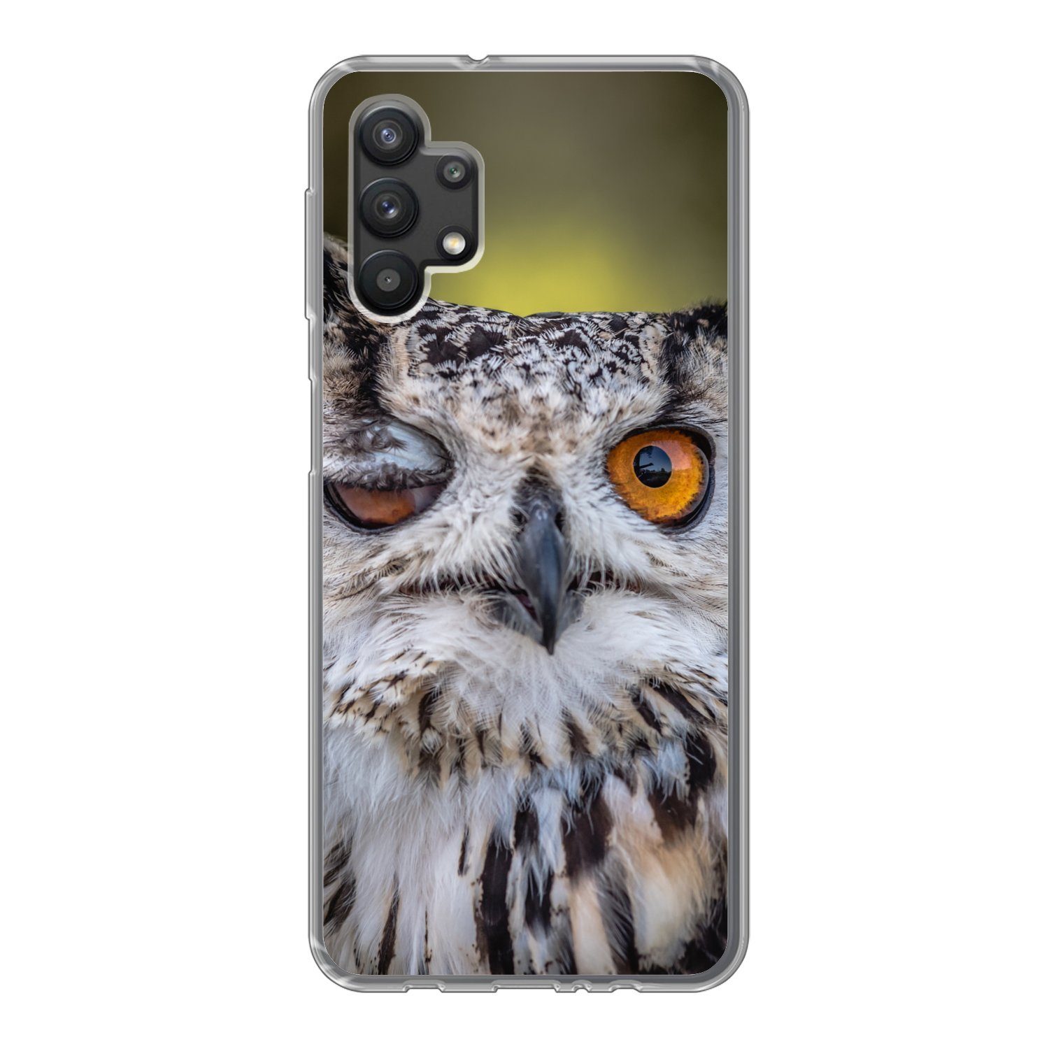 Handyhülle für Samsung Galaxy A32 5G Eule - Auge - Orange