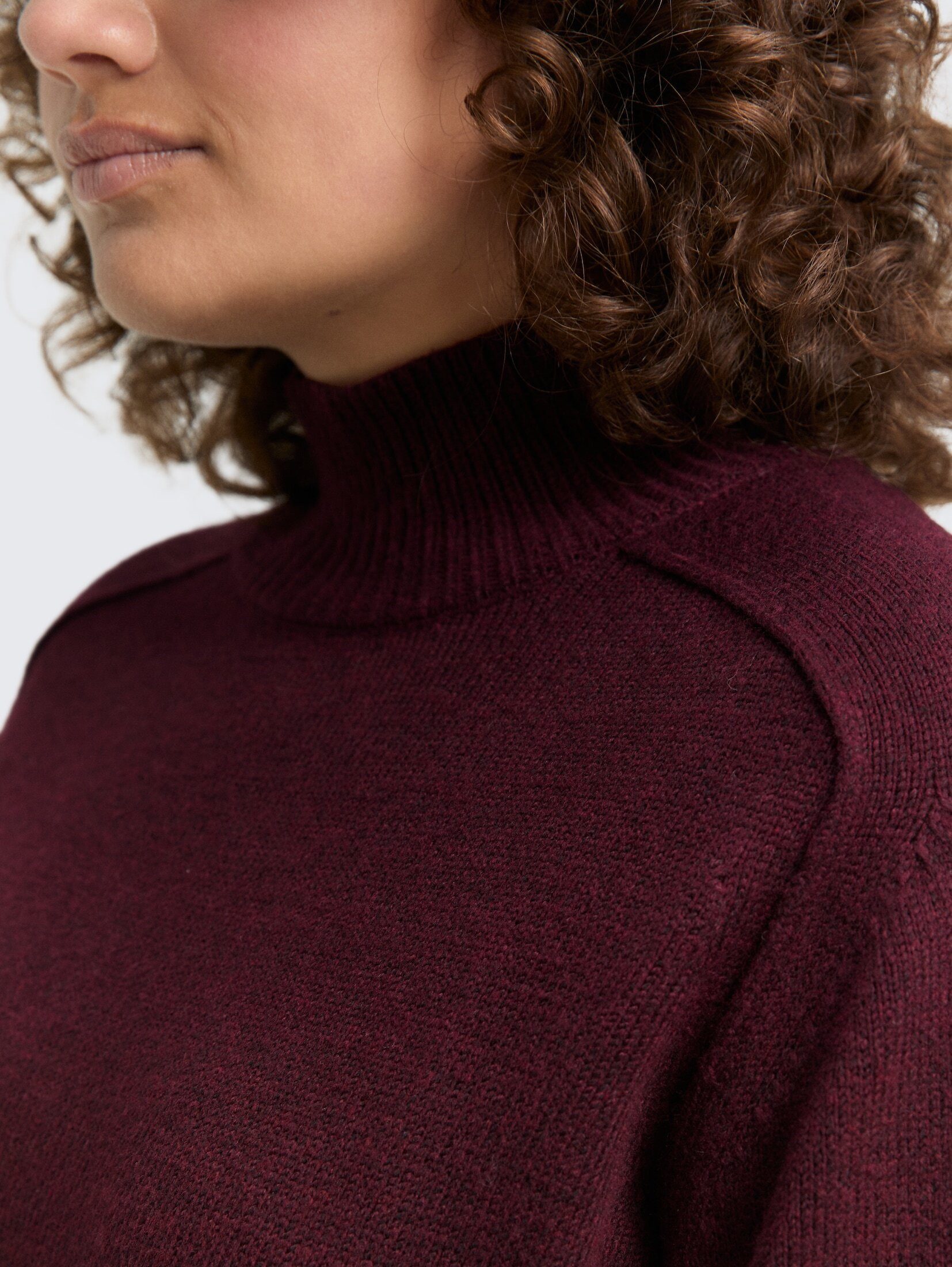 TOM TAILOR PLUS Strickpullover Pullover & Strickjacken Plus Size - Loose Fit Strickpullover mit Stehkragen