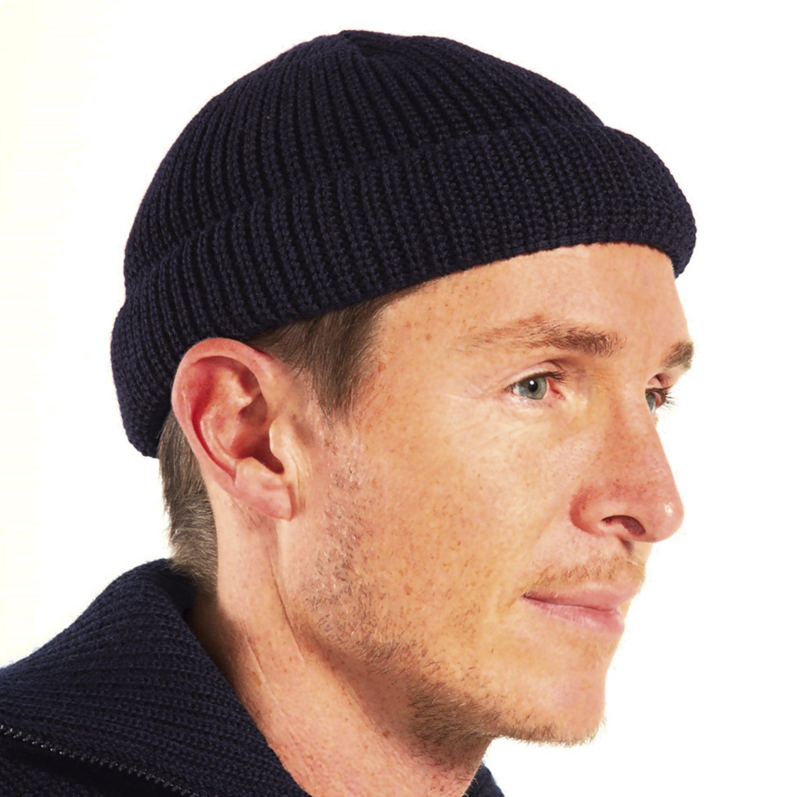 modAS Strickmütze Schippermütze Wollmütze - Wintermütze aus 100% Schurwolle günstig online kaufen