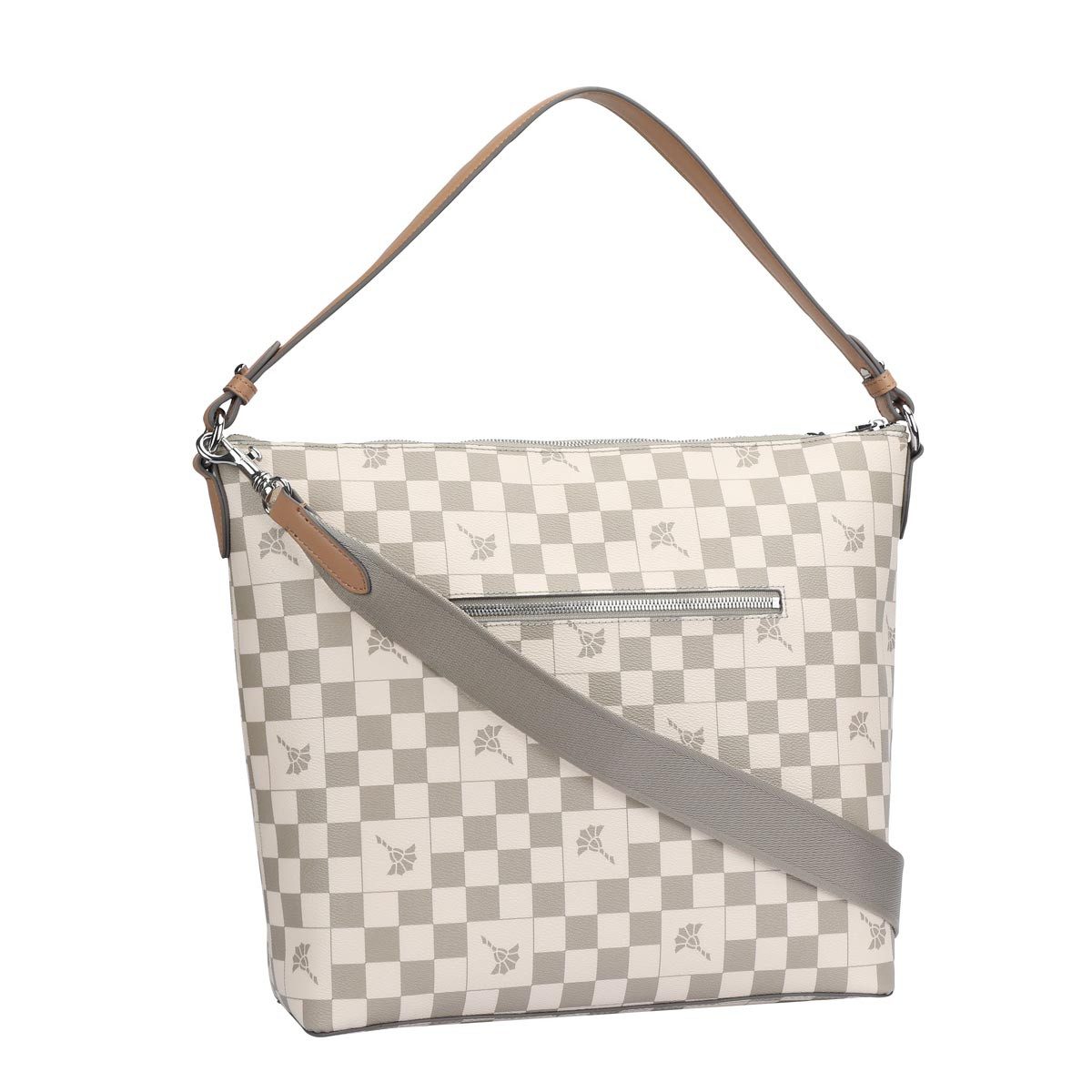 JOOP! Schultertasche 4140006252 Cortina Piazza Alara Hobo Lvz mud (ein Stück, 1-tlg., ca. B/H/T 33/31/12 cm), Innenfächer