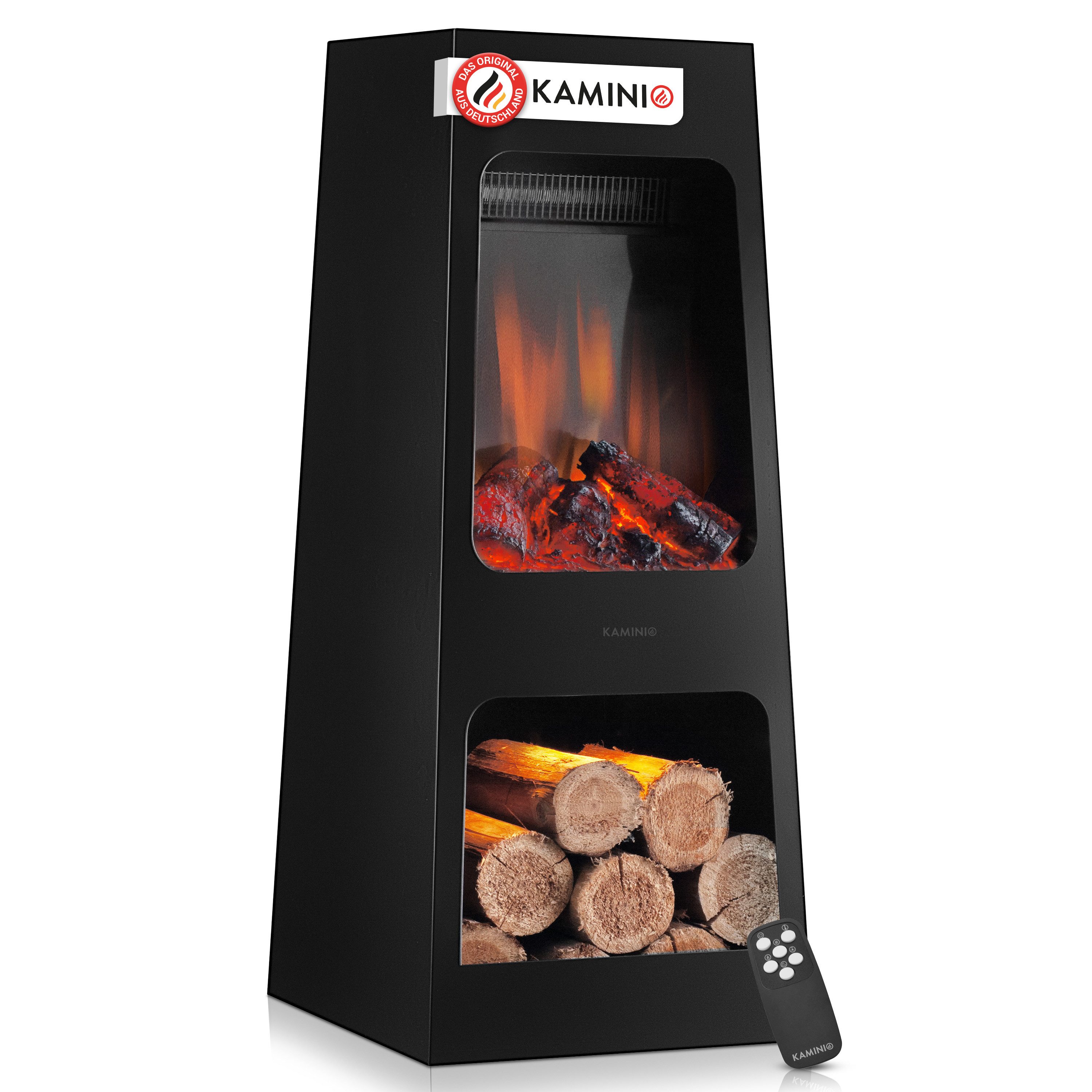 KAMINIO Gartenkamin KAI, 3D-Flammeneffekt, Intelligente 2-Stufen-Heizung