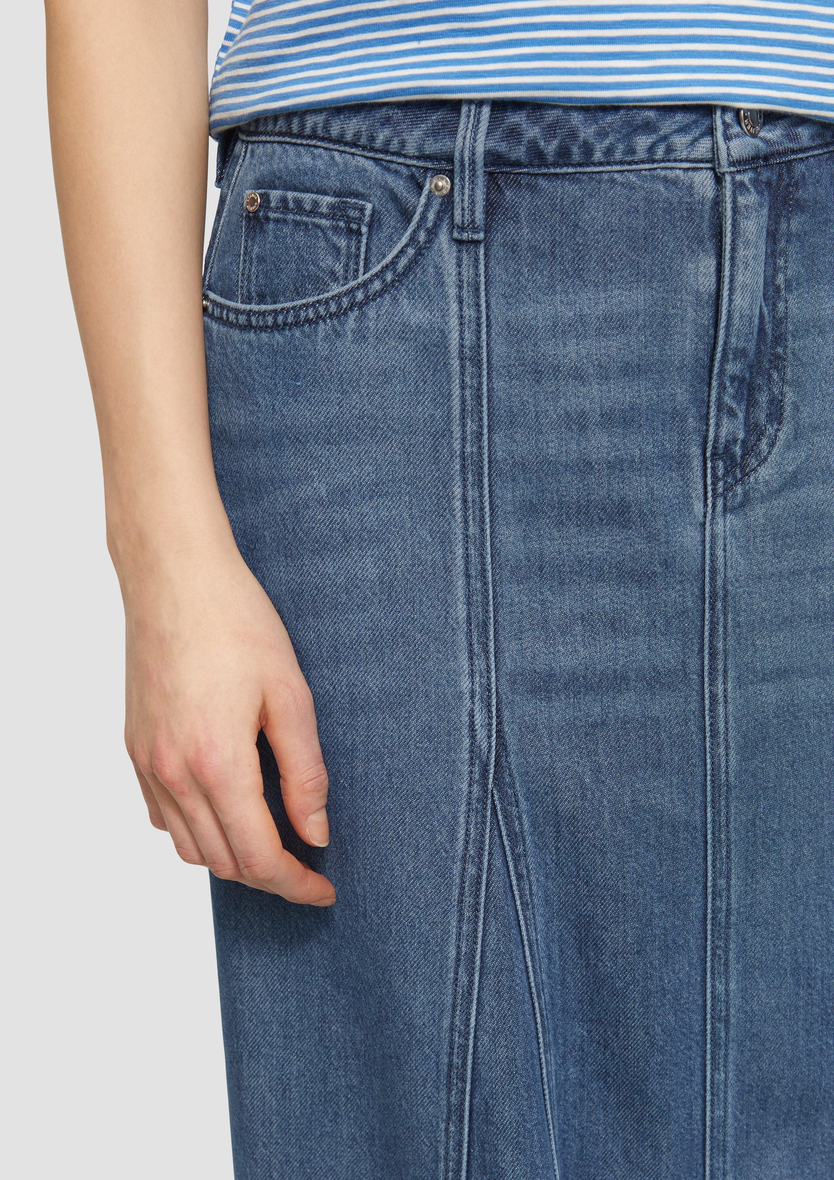 s.Oliver Maxirock Ausgestellter Midirock aus Denim günstig online kaufen
