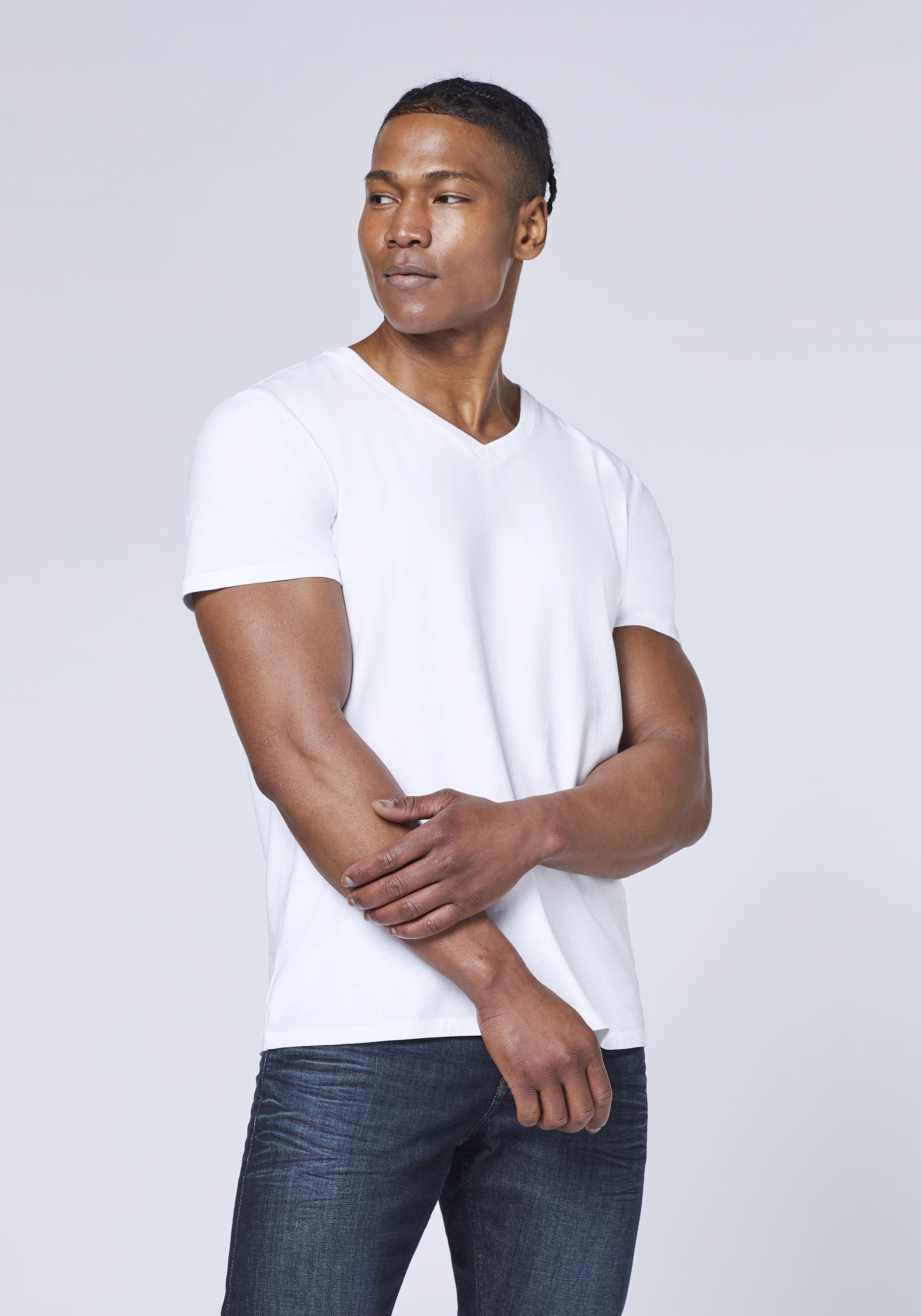 Polo Sylt T-Shirt im 3er-Pack mit V-Ausschnitt (1, 1-tlg)