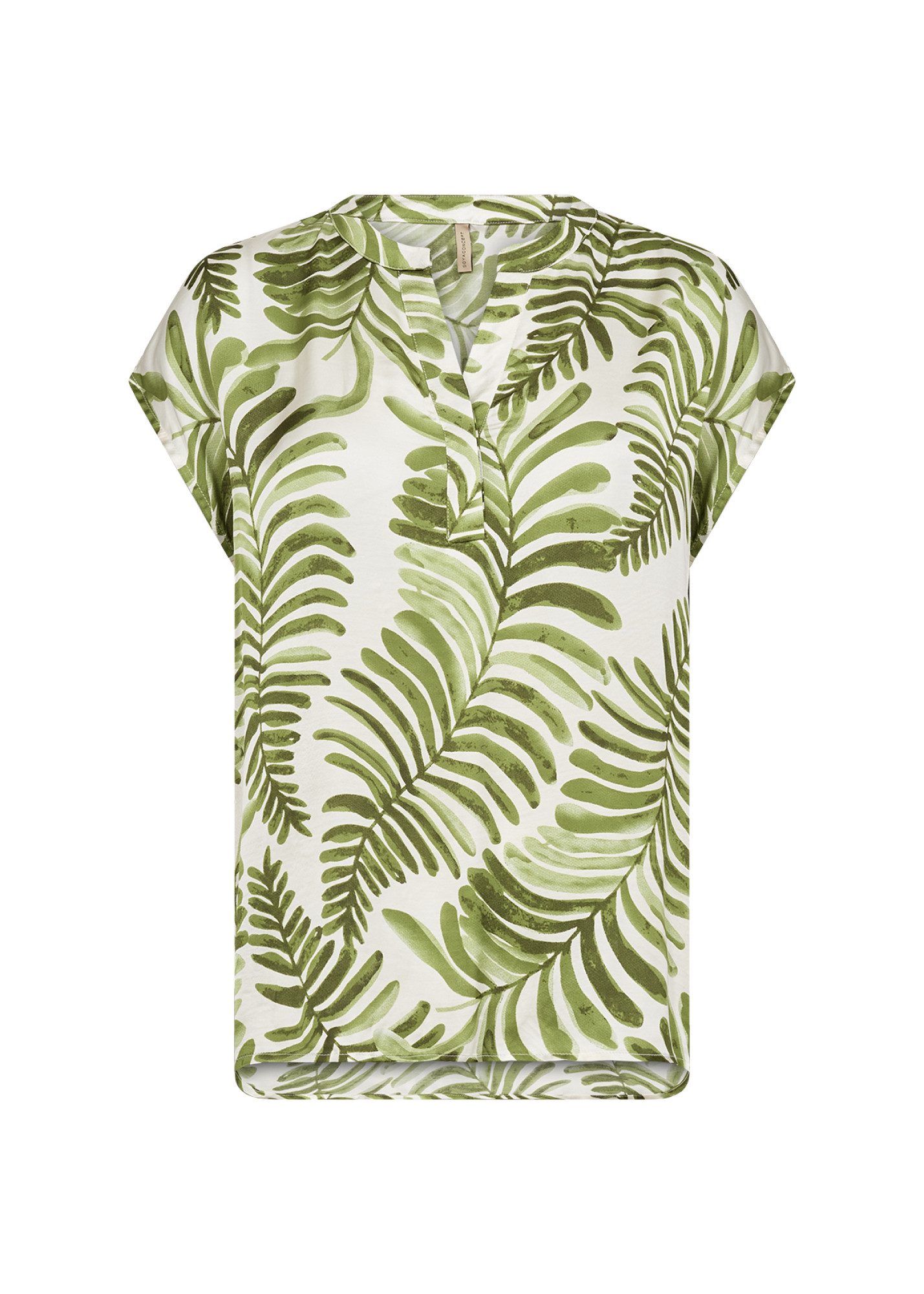 soyaconcept Shirttop - Kurzarmbluse in tropischem Print