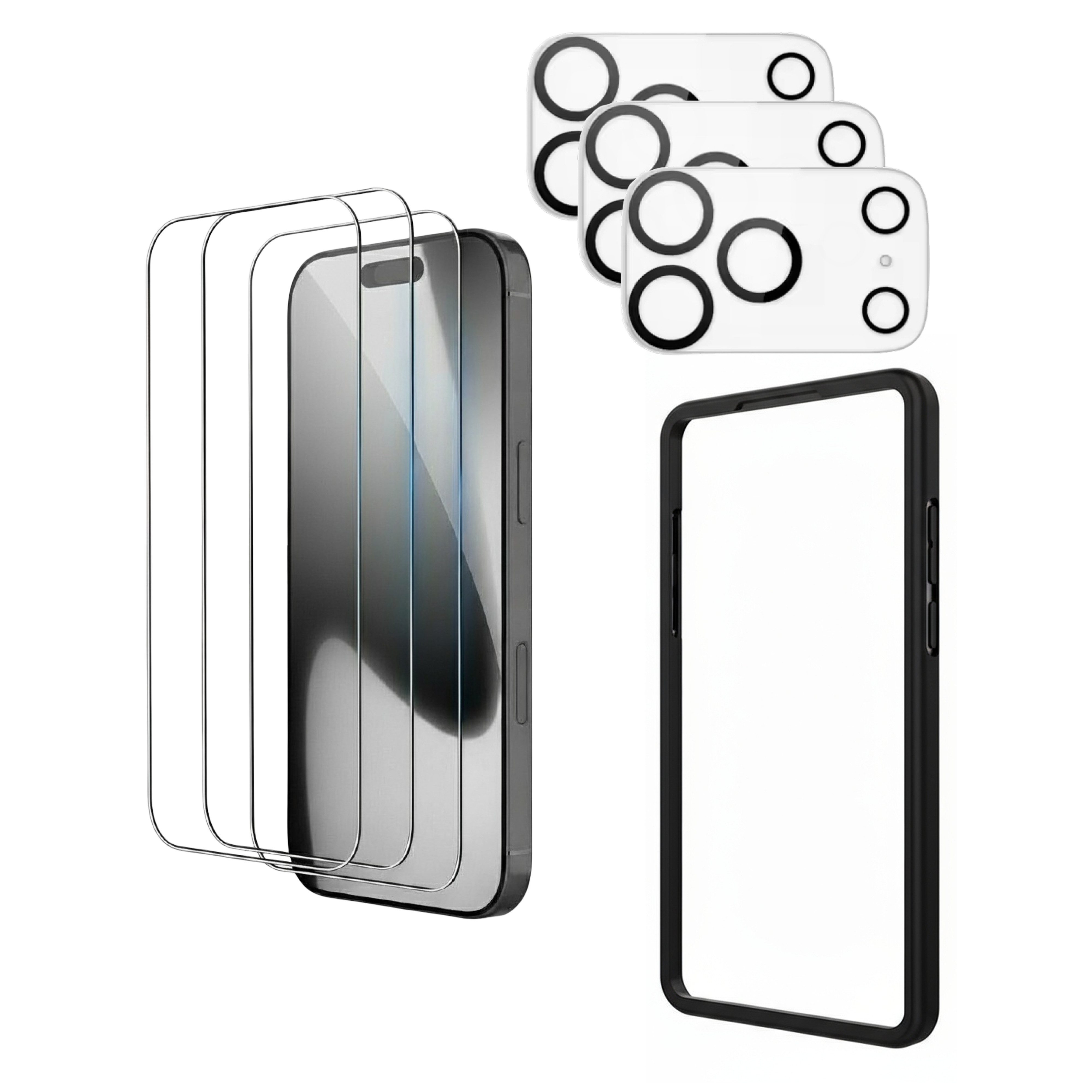 Futurea Schutzfolie iPhone 17 Schutzfolie Panzerglas Schutzglas 3ERPACK, (mit Reinigungskit frustfrei ohne Blasen, einfach anzubringen mit Installationsrahmen leichte Anbringung), optional 3x Kameraglas für Apple iPhone 17, 17 Air, 17 Pro, 17 Pro Max