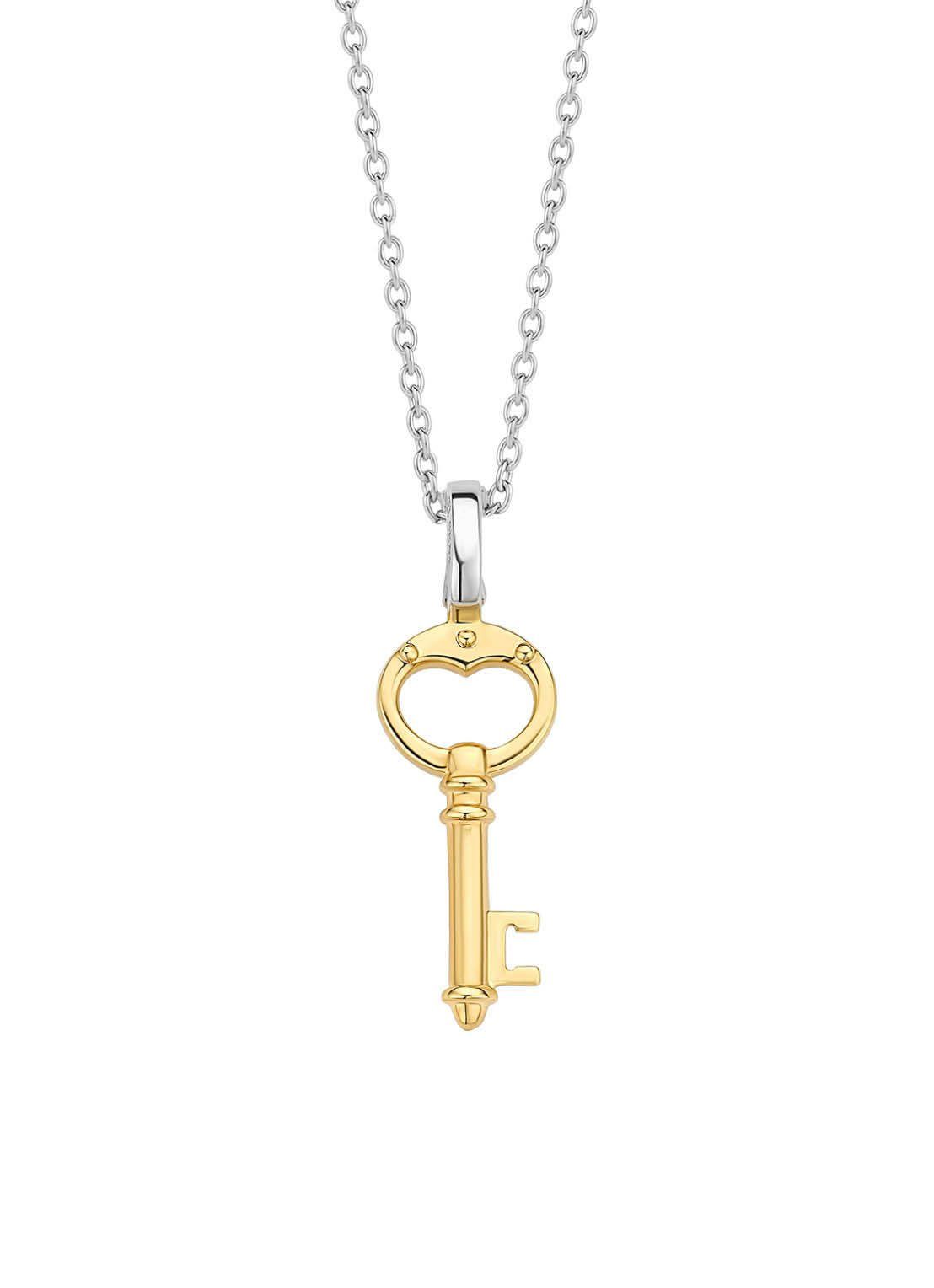TI SENTO - Milano Kette mit Anhänger The Golden key 925er Sterlingsilber
