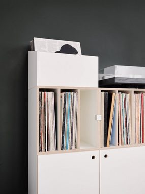 stocubo GmbH Media-Regal Modulares Schallplattenregal weiß aus Holz Design