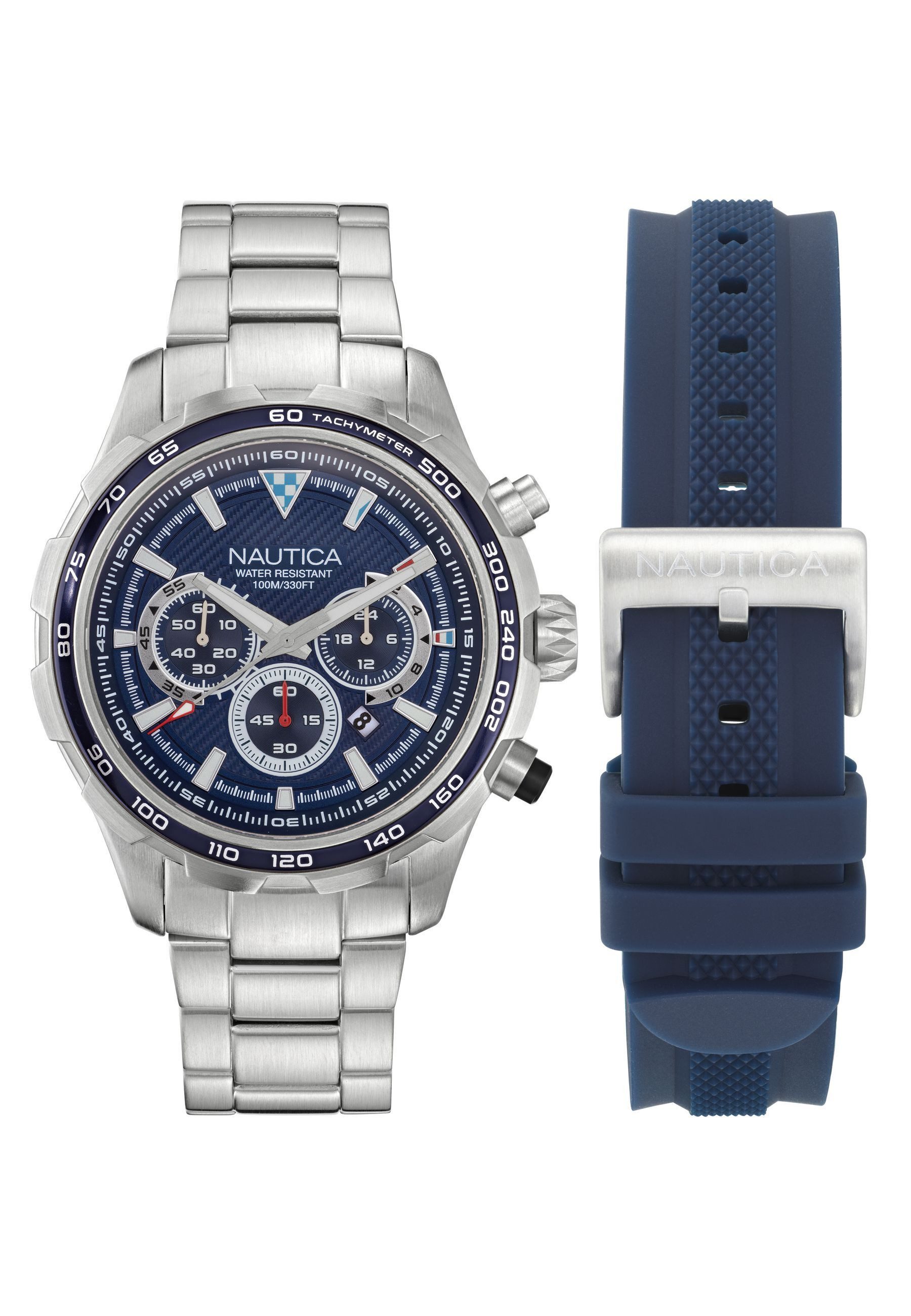 NAUTICA Quarzuhr NST, (1-tlg., This product is a set), analoge Uhr