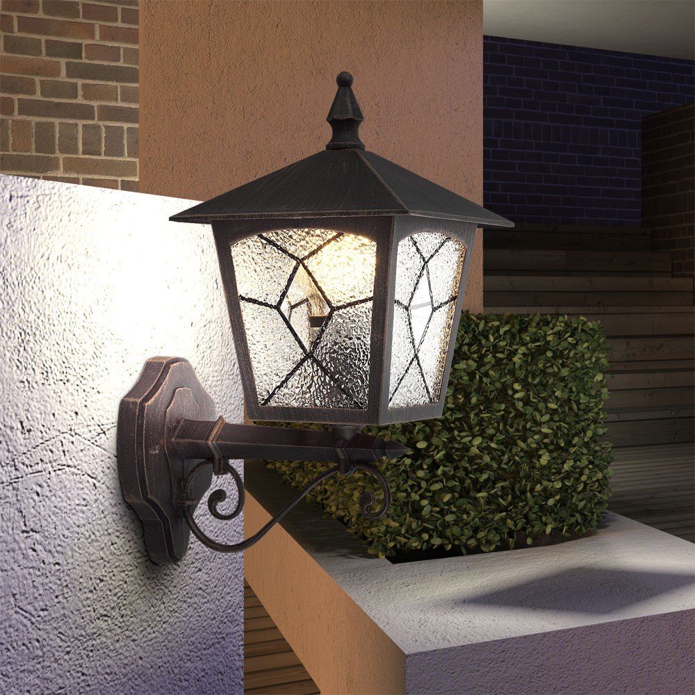 etc-shop Außen-Wandleuchte, Leuchtmittel inklusive, Beleuchtung nicht Außenleuchte IP44 Garten Leuchte Lampe Atlanta
