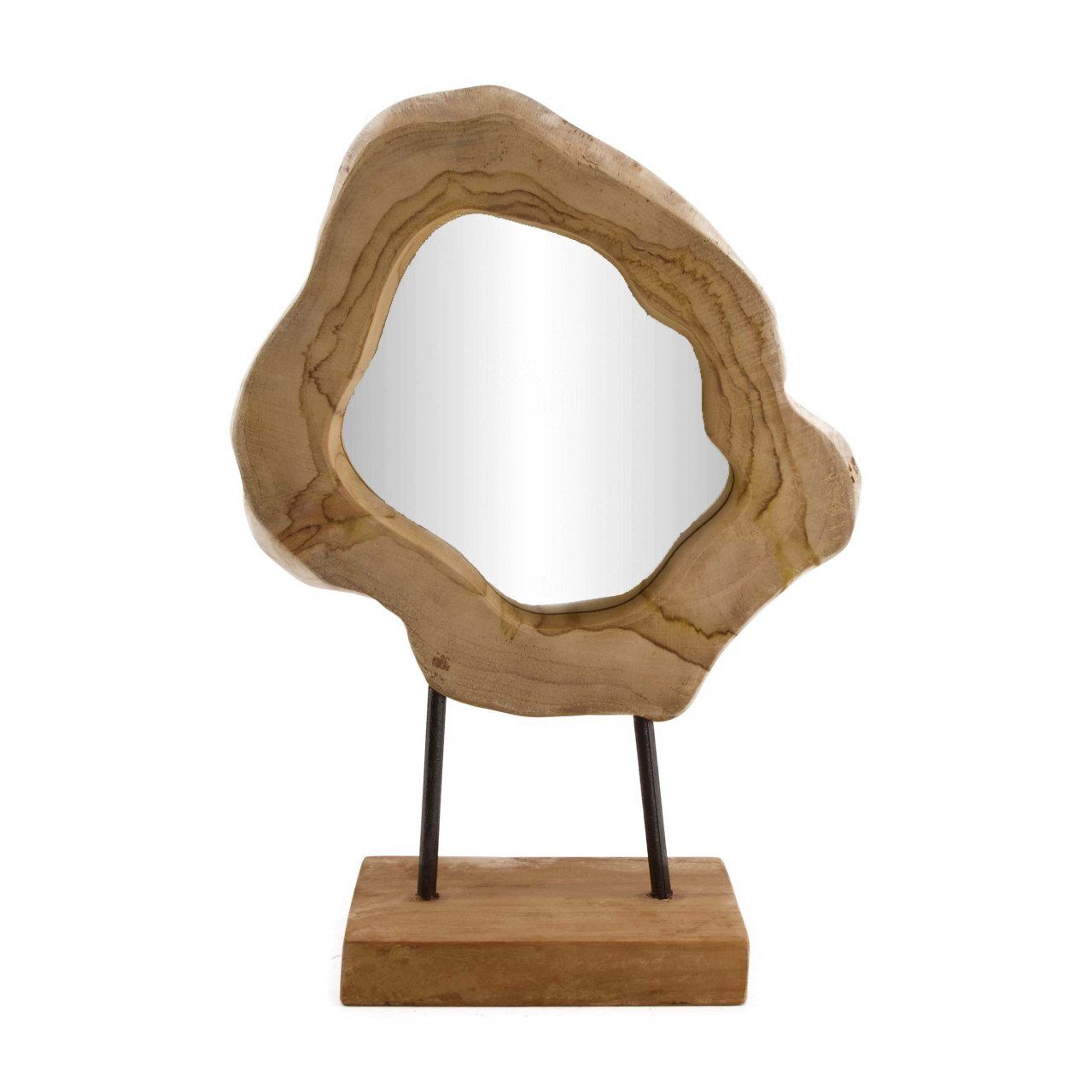 Dekofigur Dijk Spiegel Teakholz 25 x 10 x 35 cm